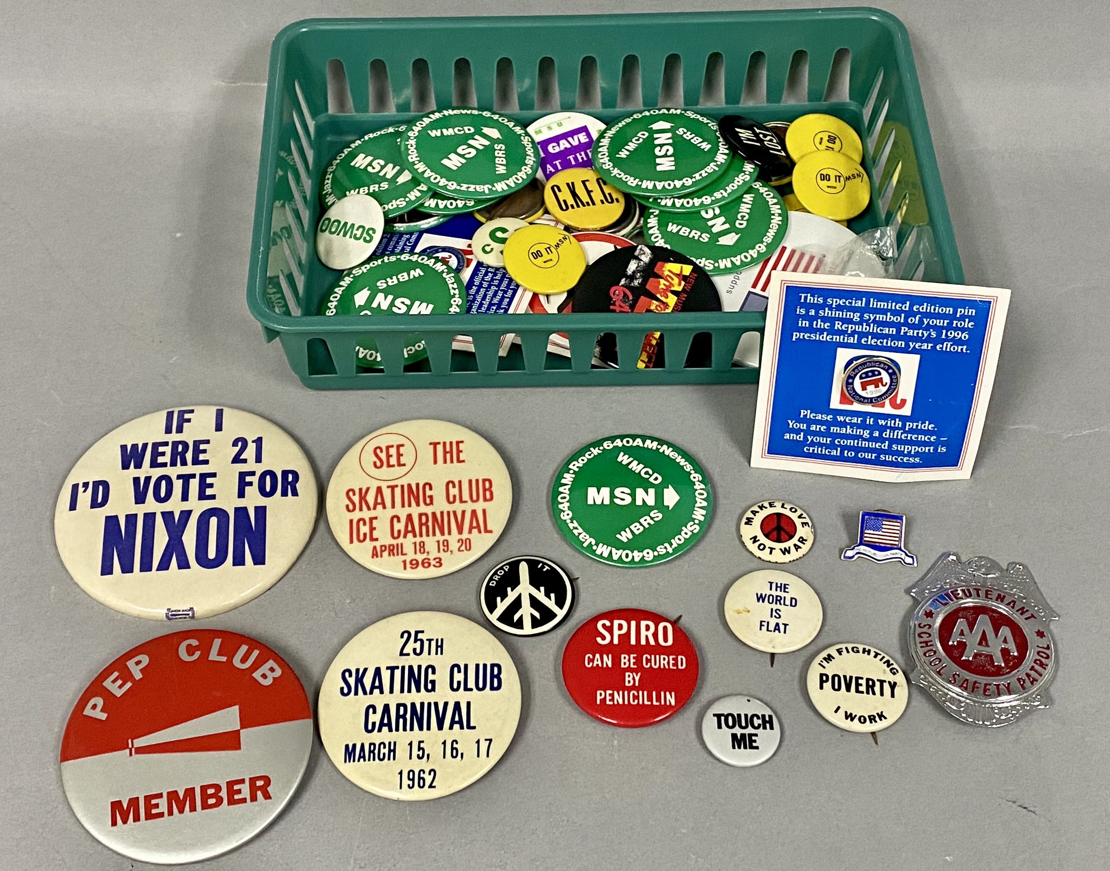 Vintage Political and Promotional Pinback Lot