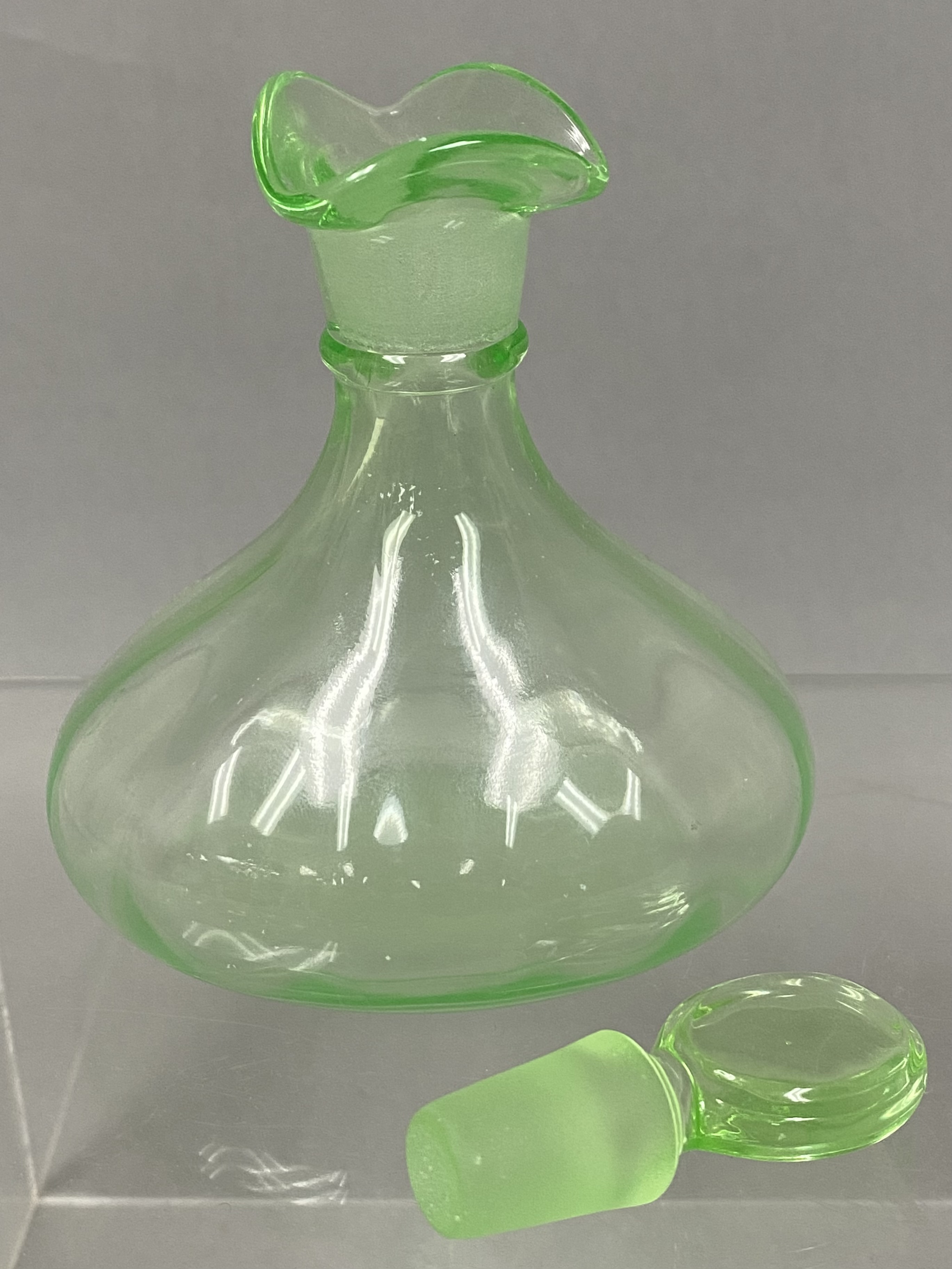 Two Uranium Glass Serving Pieces