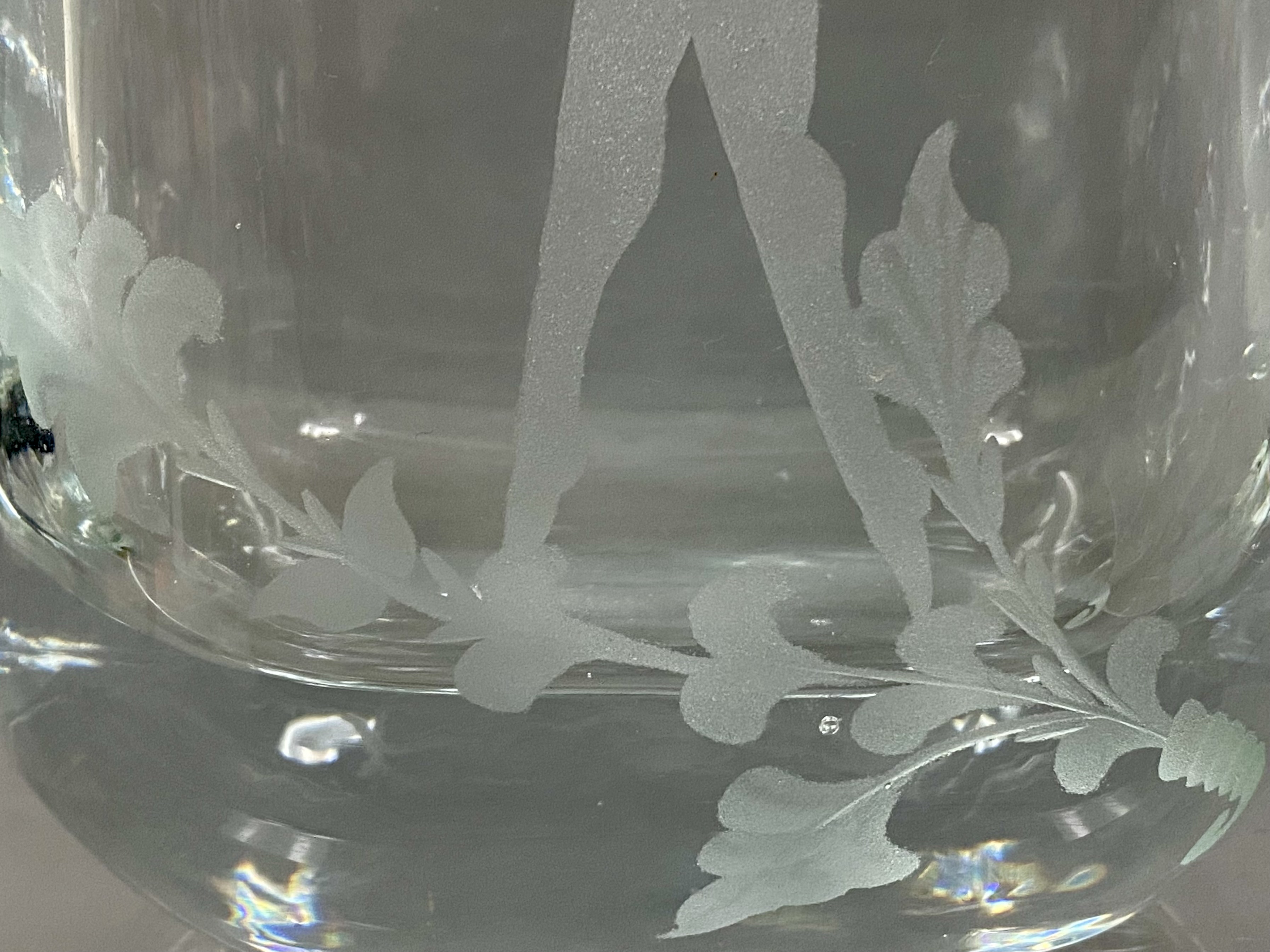 Kosta Engraved Crystal Ballerina Vase