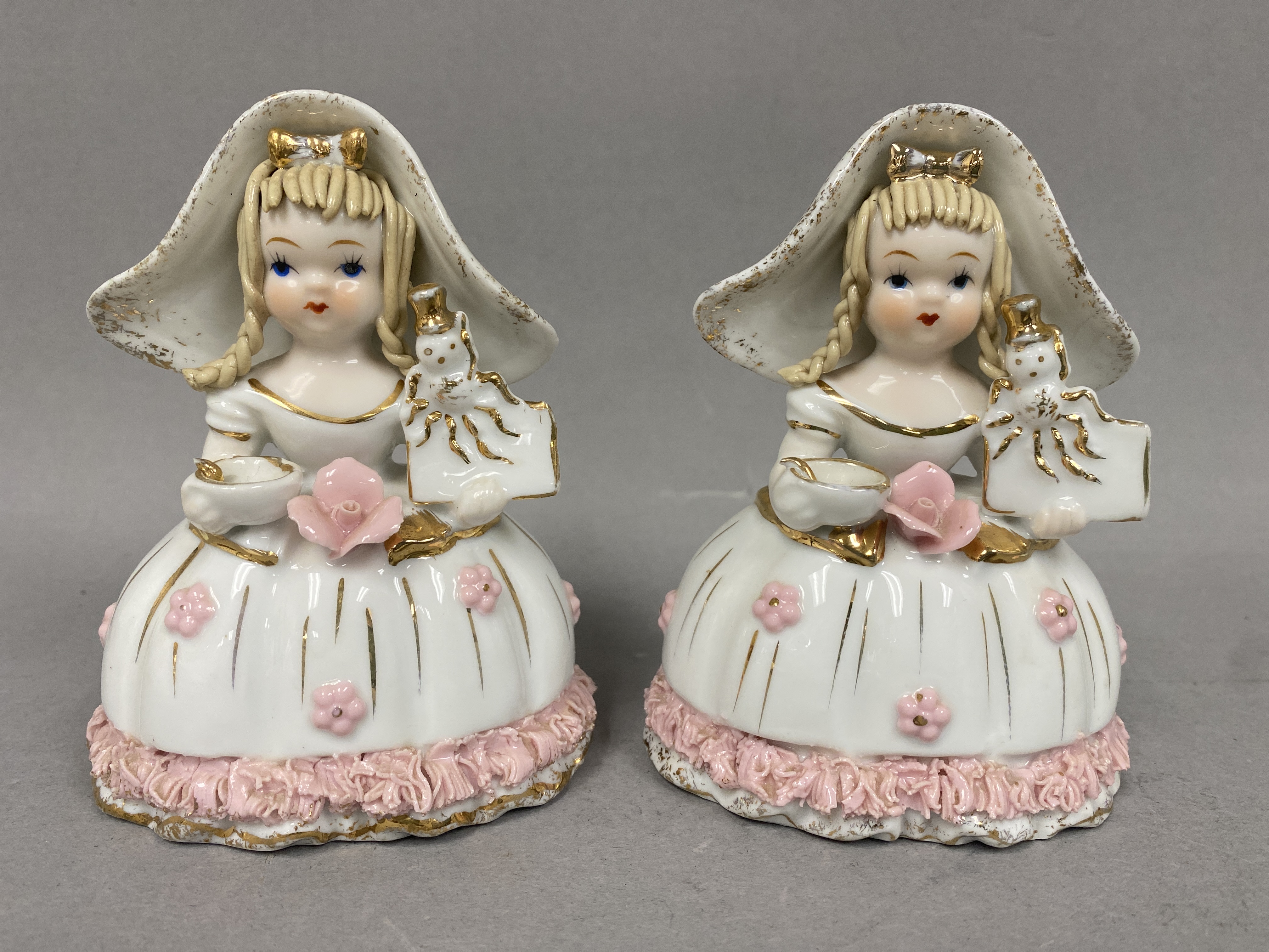 Lefton Little Miss Muffet Figurine Pair