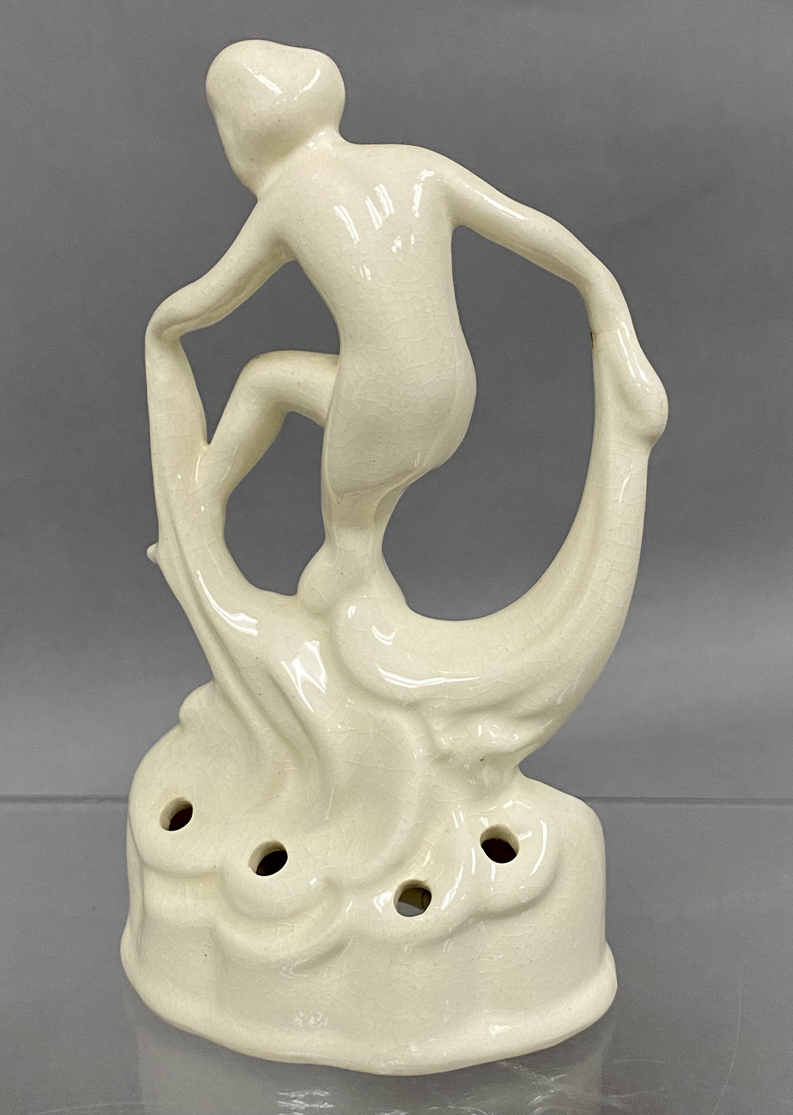 Art Deco Scarf Dancer Flower Frog