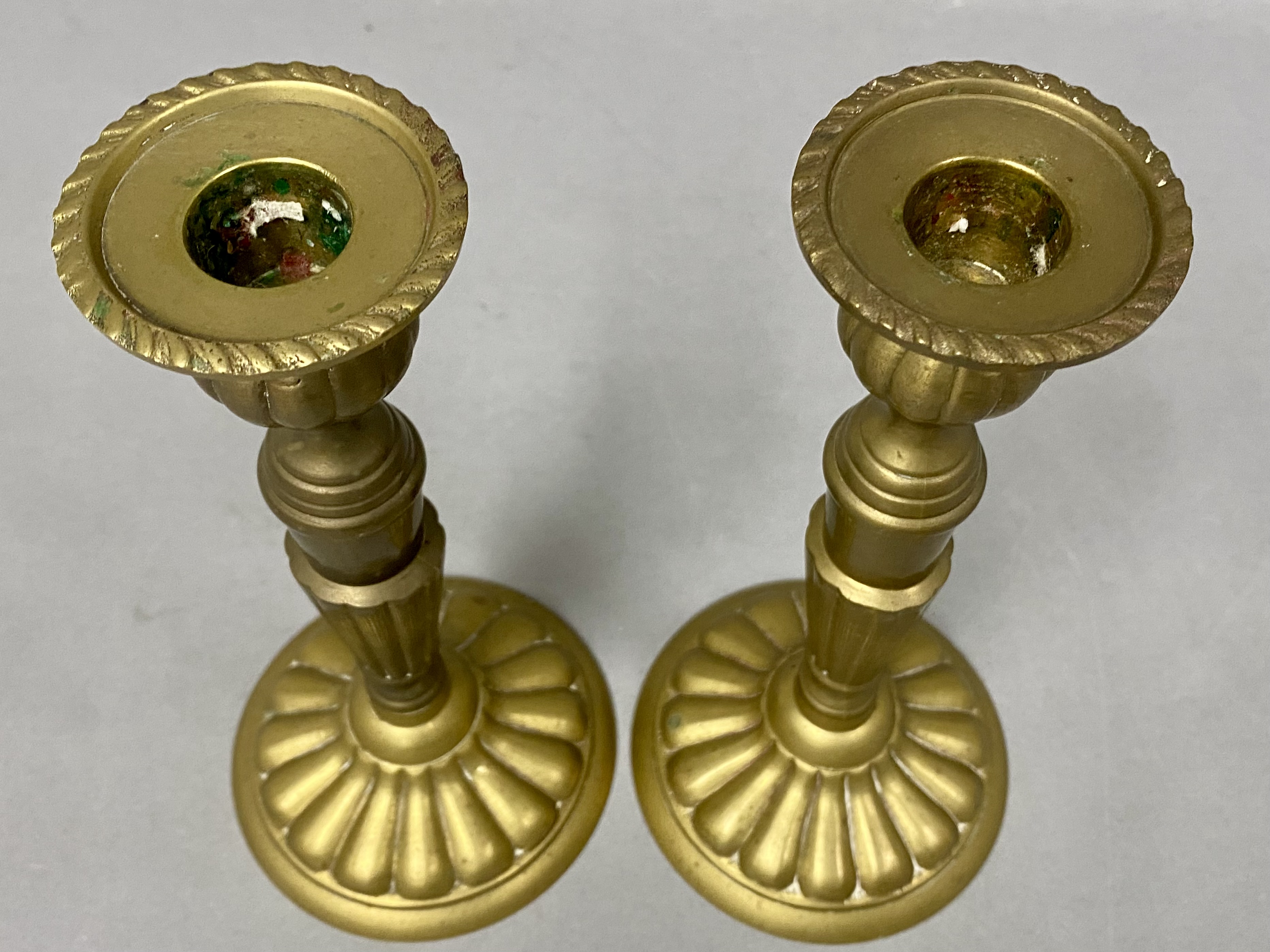 A Pair of Brass Candlesticks