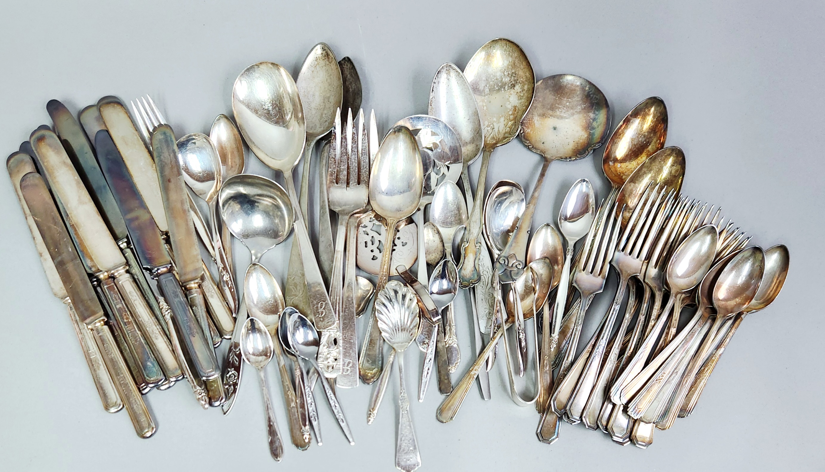 Assorted Vintage Silver-Plated Flatware