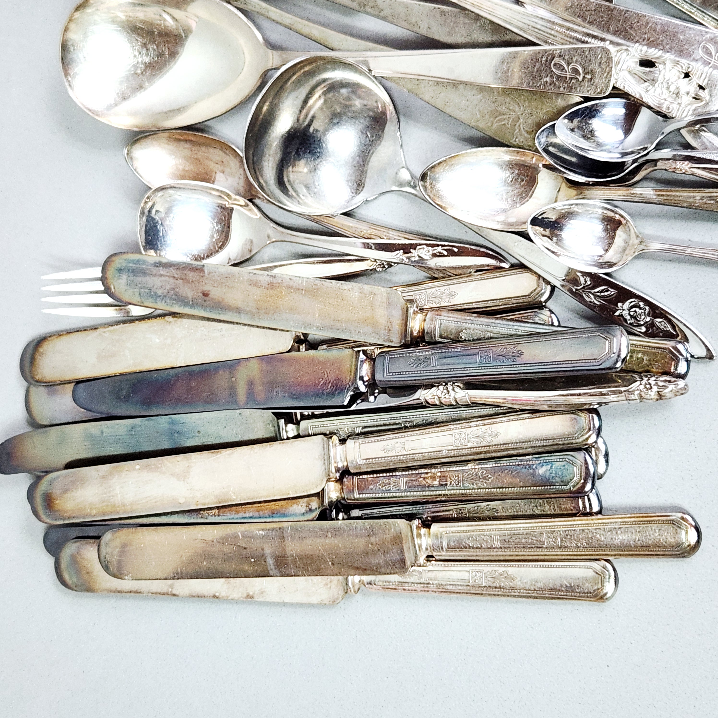Assorted Vintage Silver-Plated Flatware
