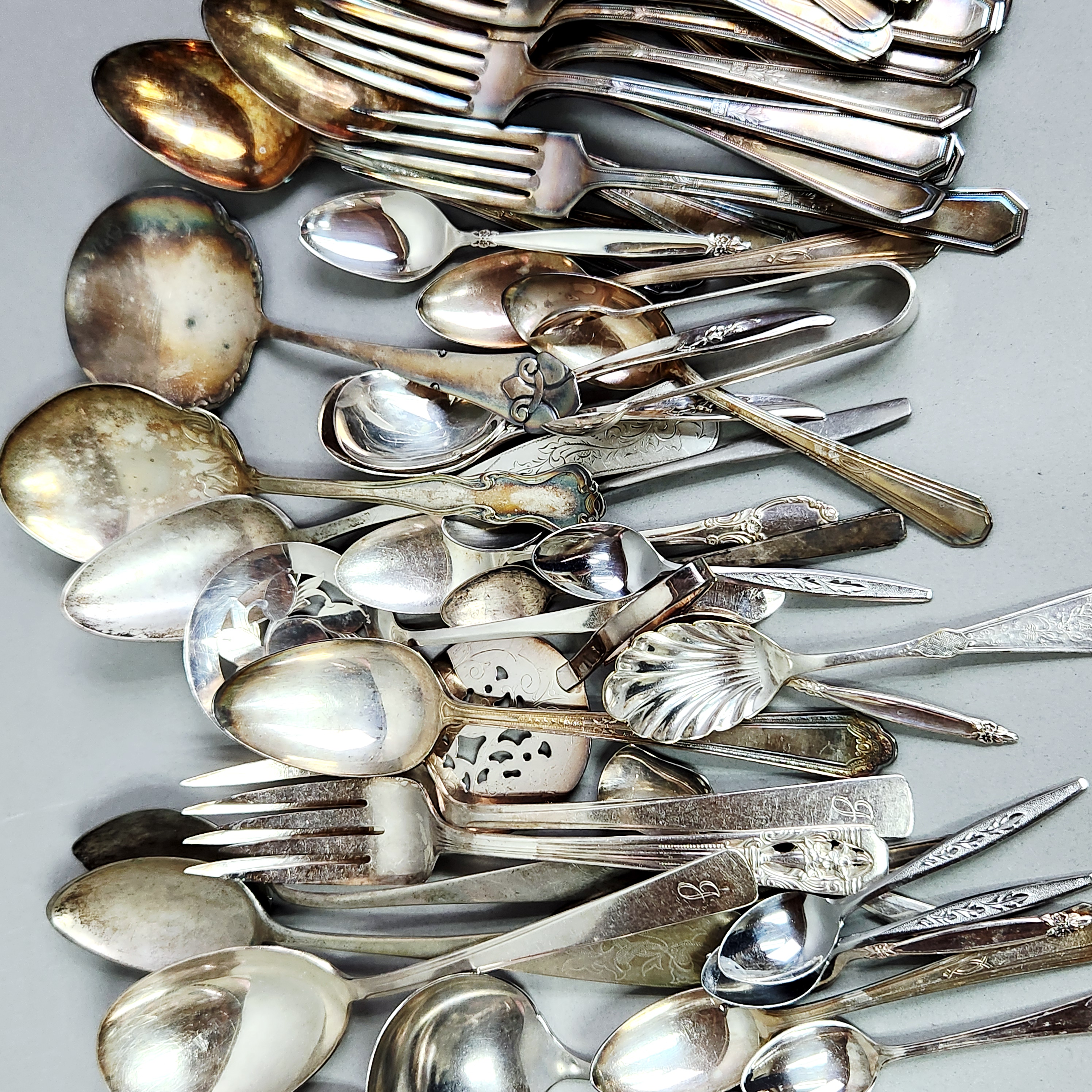 Assorted Vintage Silver-Plated Flatware