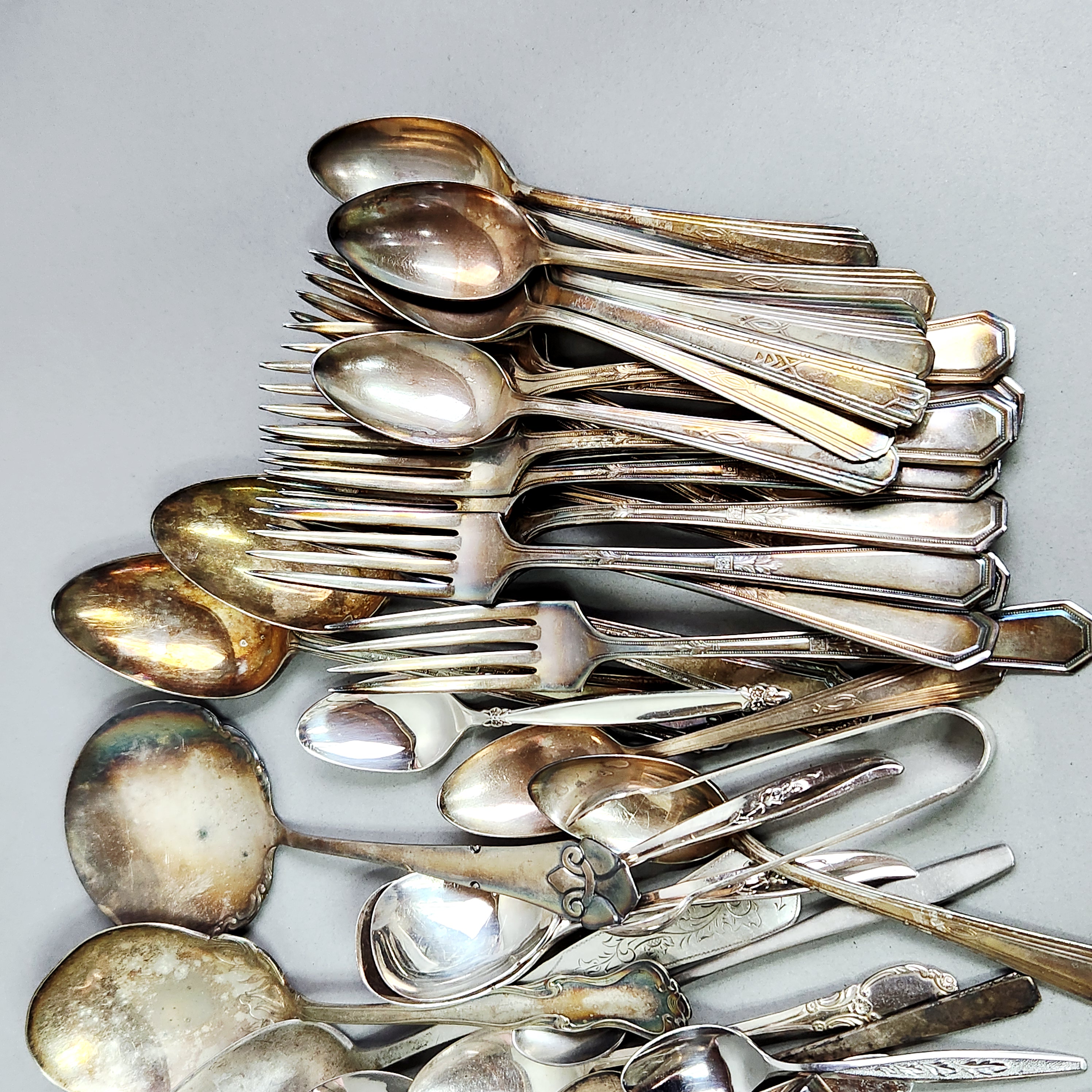 Assorted Vintage Silver-Plated Flatware