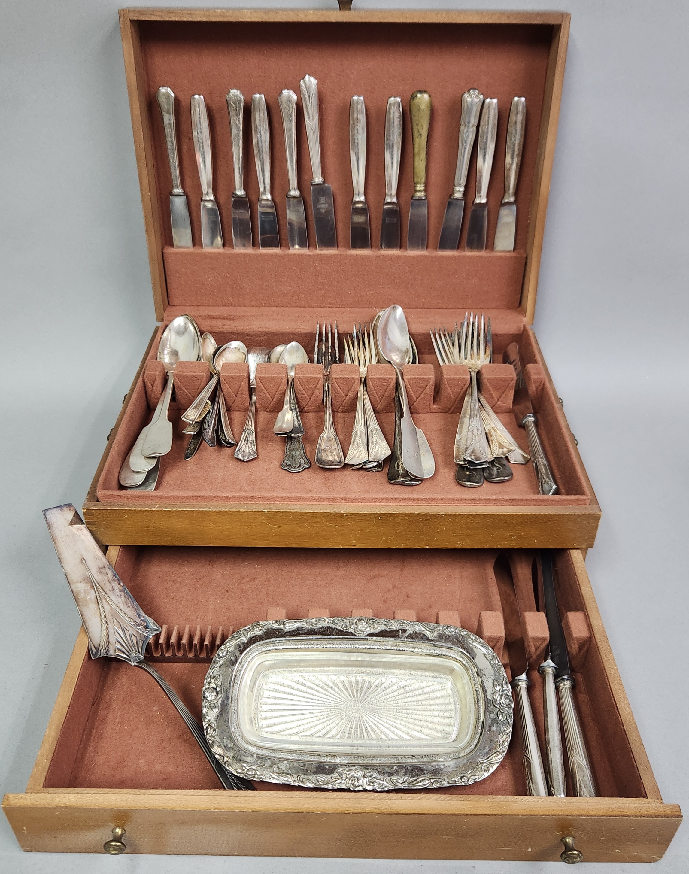 Silver-Plated Flatware & Chest