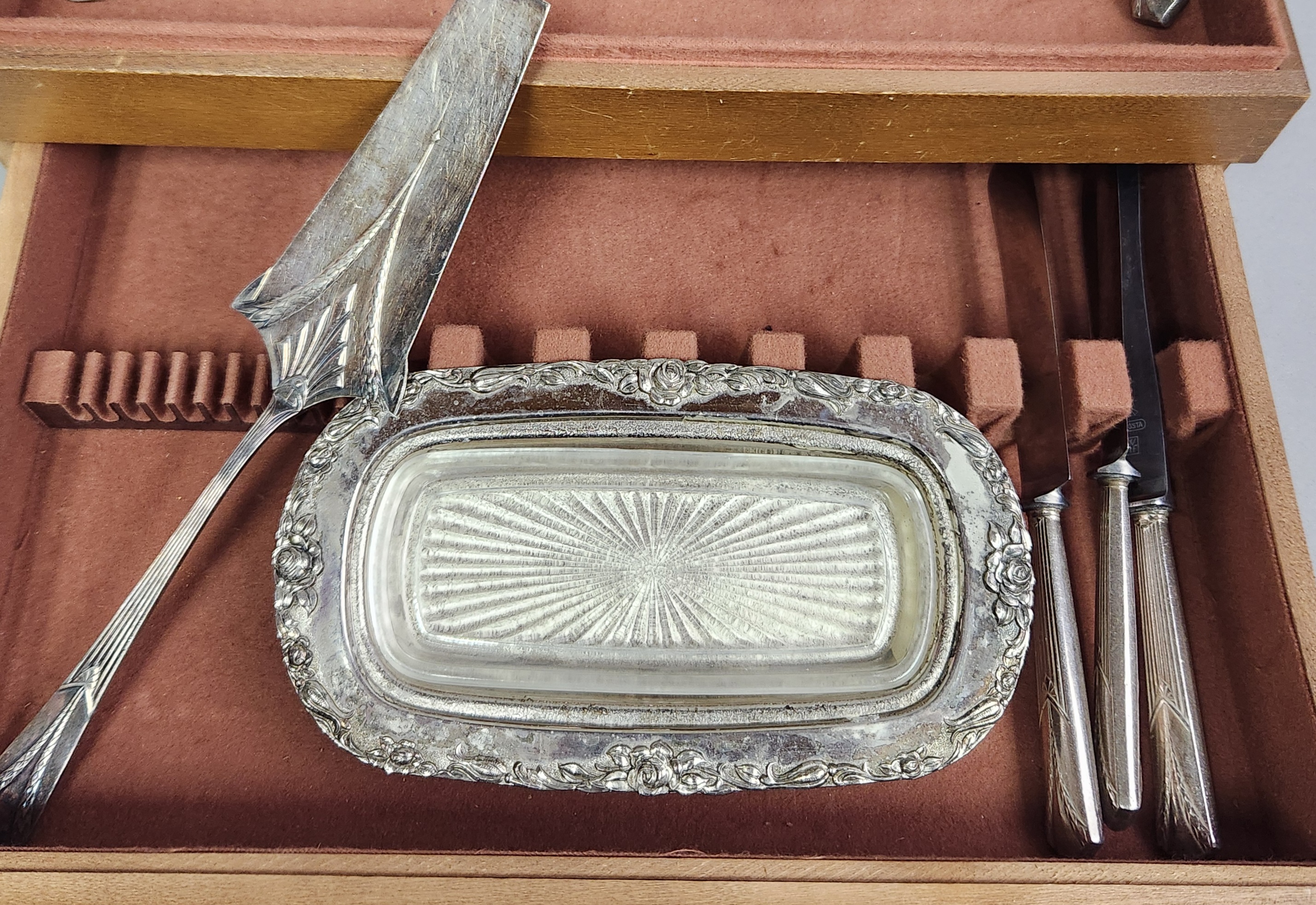Silver-Plated Flatware & Chest