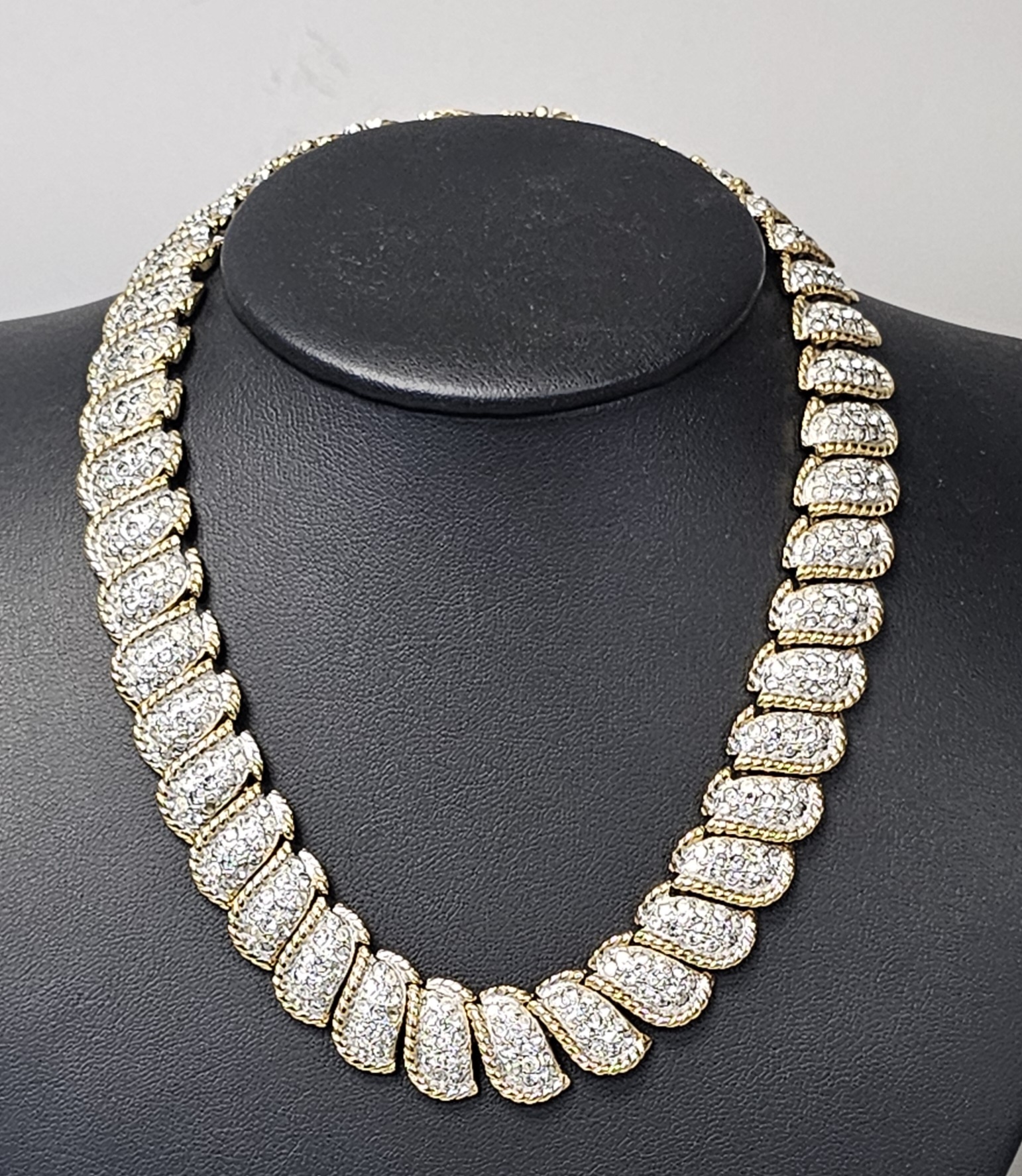 Carolee Gold-Tone Rhinestone Collar Necklace