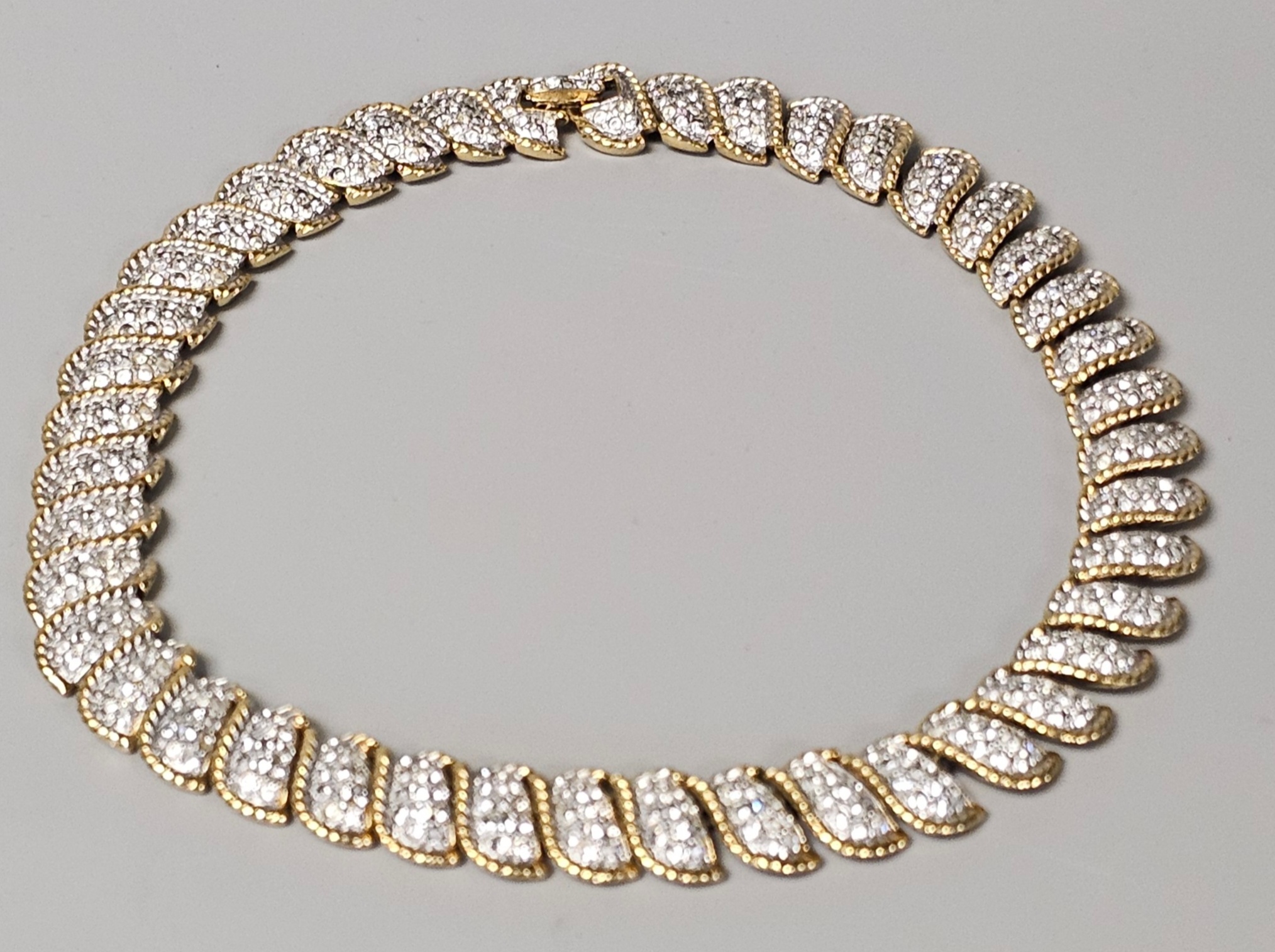Carolee Gold-Tone Rhinestone Collar Necklace