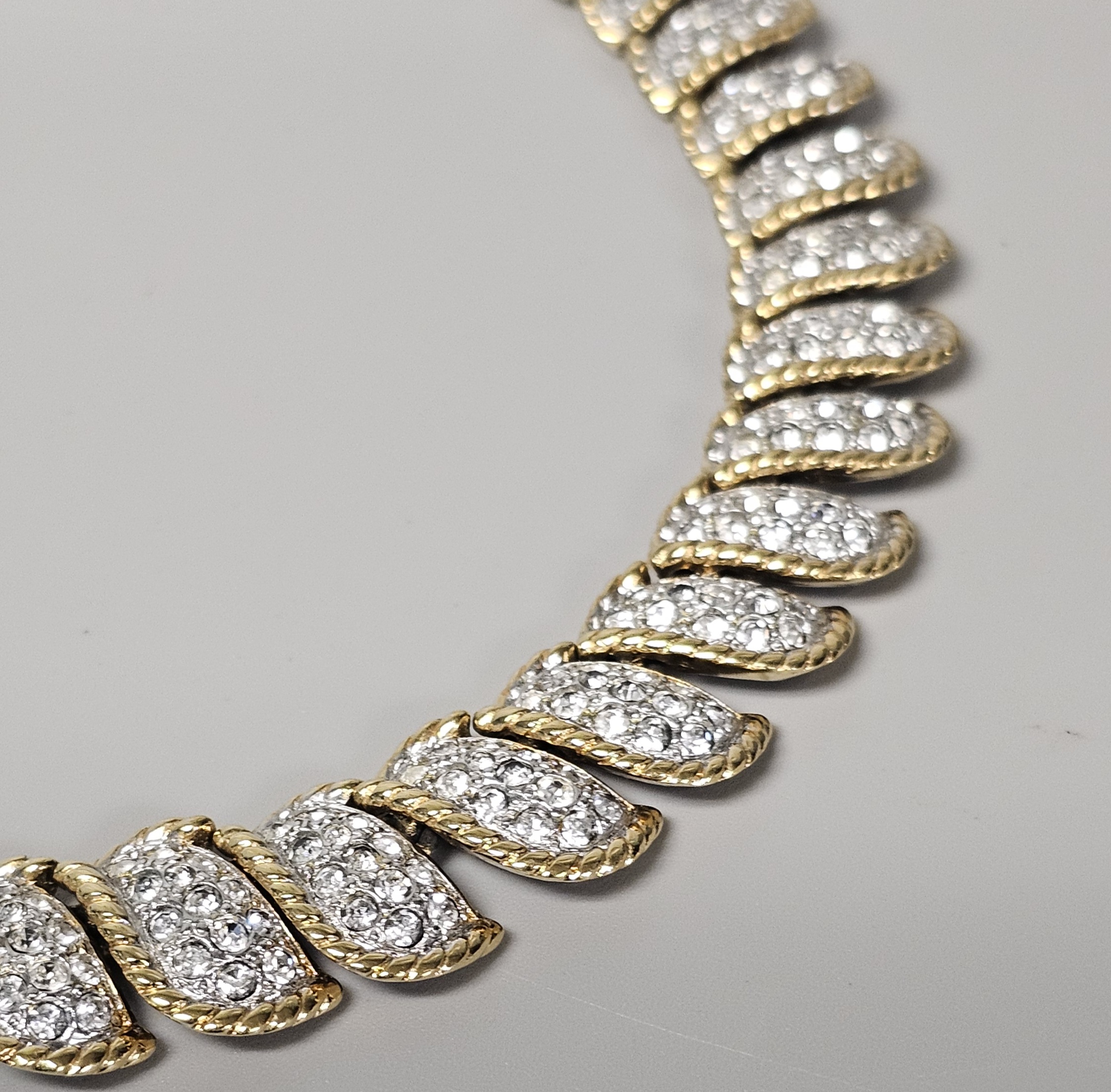 Carolee Gold-Tone Rhinestone Collar Necklace