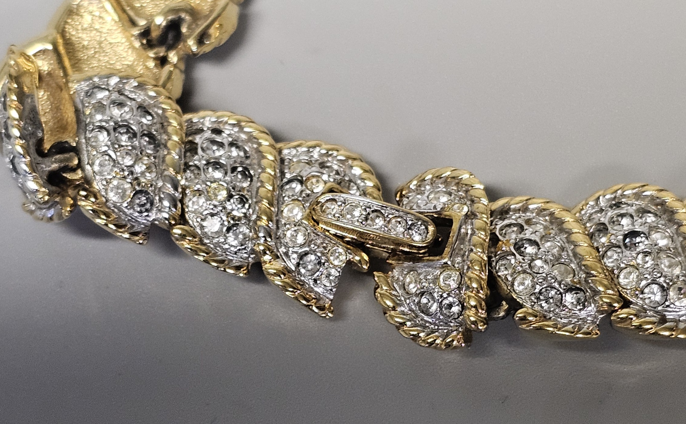 Carolee Gold-Tone Rhinestone Collar Necklace