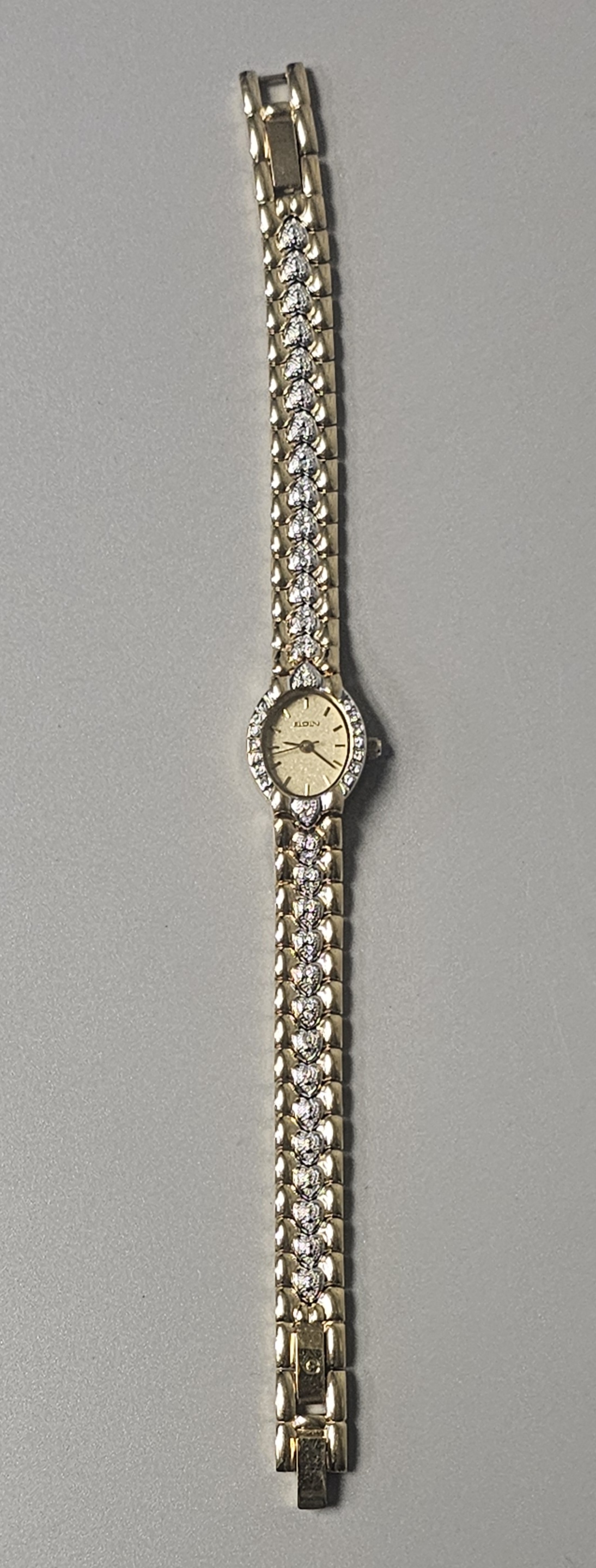 Two-Tone Elgin Heart-Link Watch