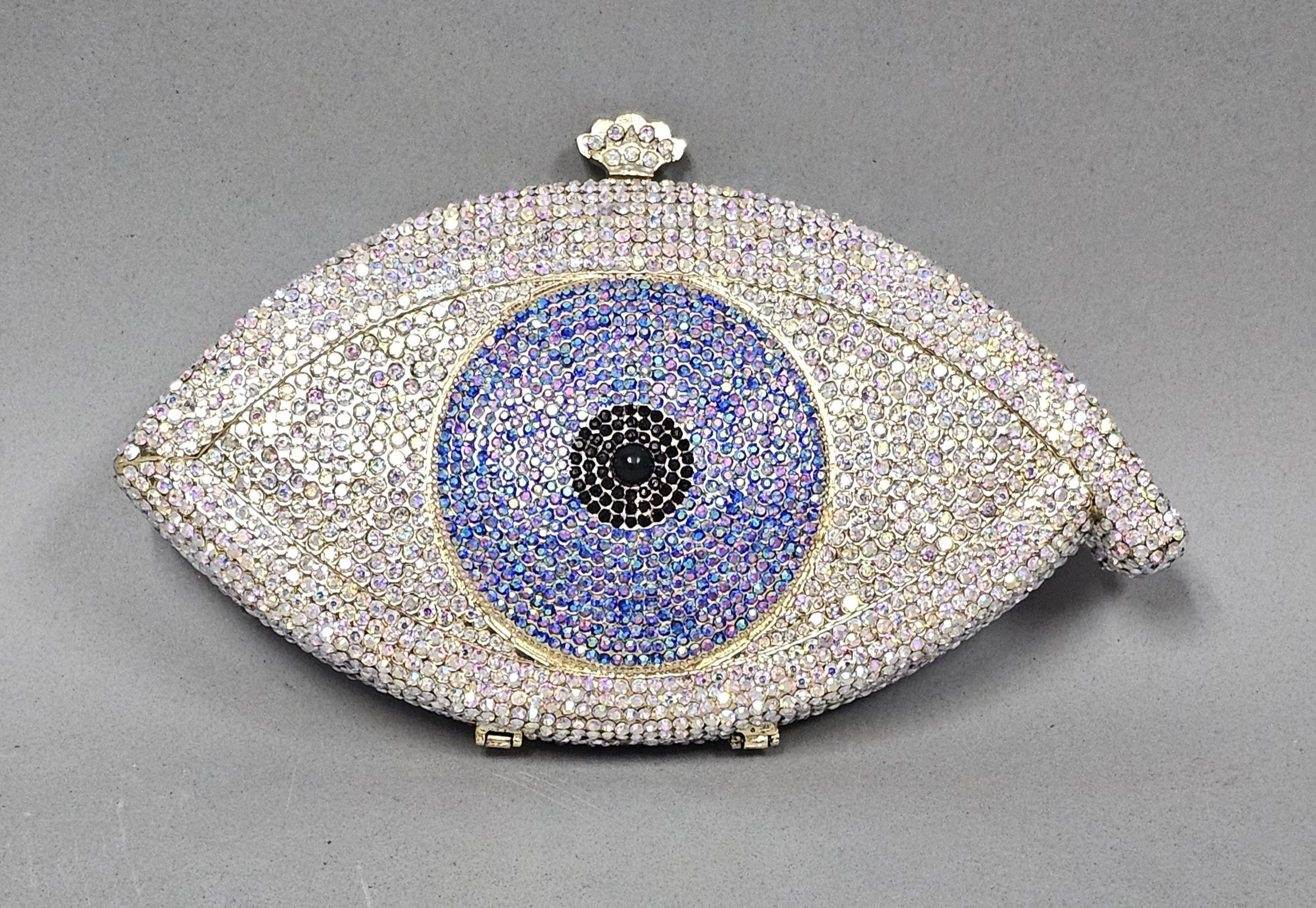 Rhinestone Evil Eye Novelty Clutch
