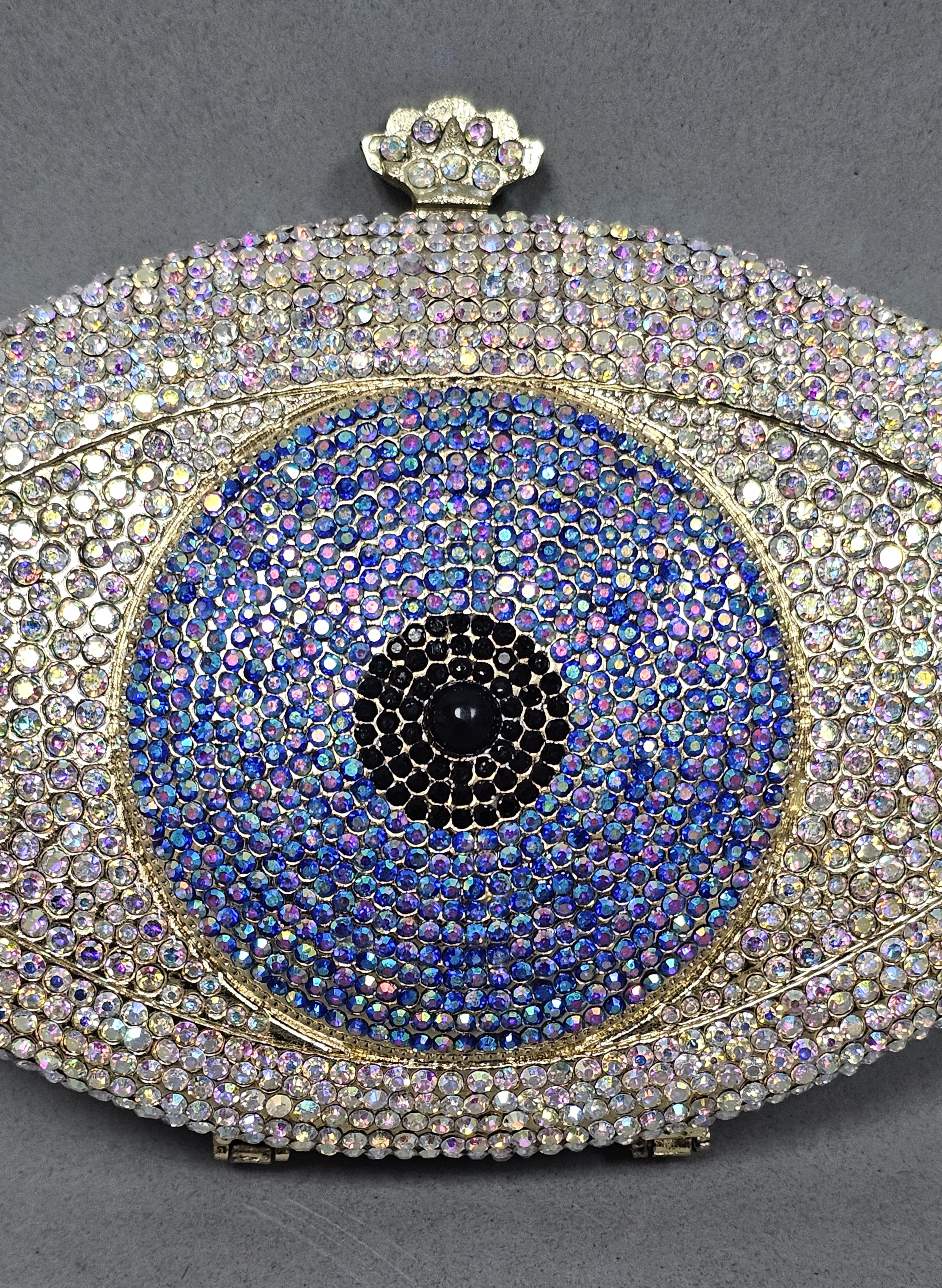 Rhinestone Evil Eye Novelty Clutch