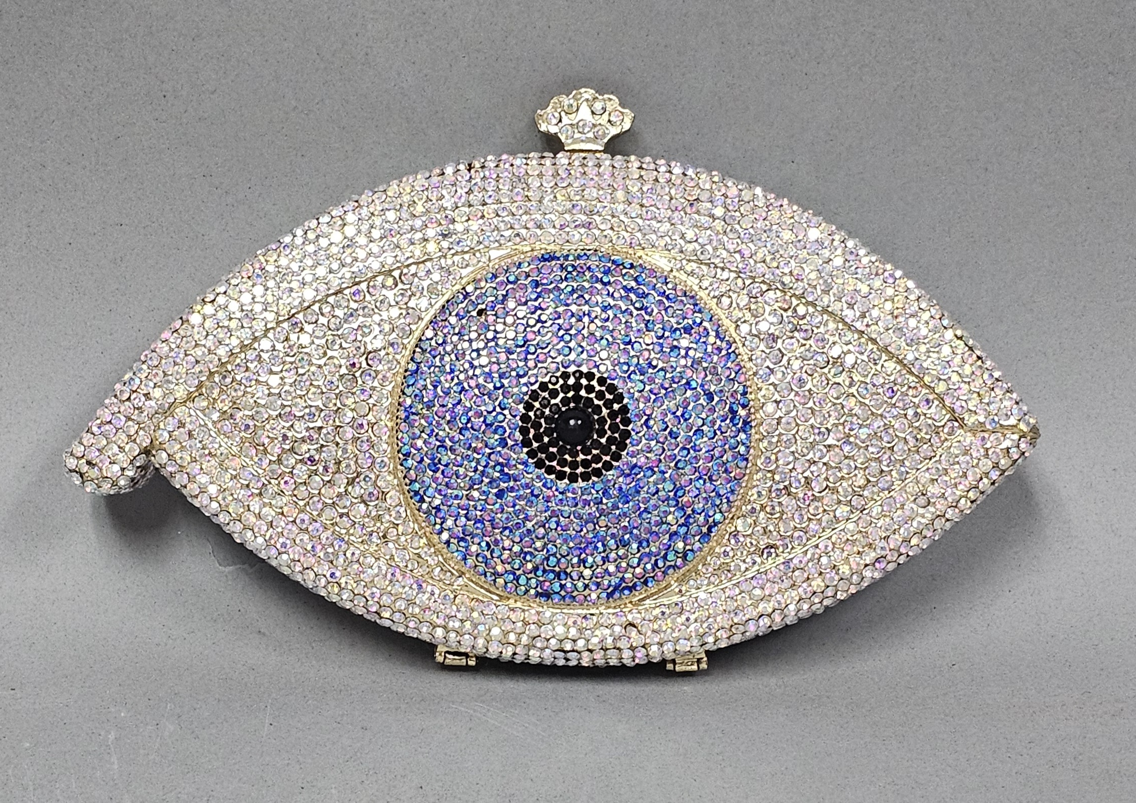 Rhinestone Evil Eye Novelty Clutch