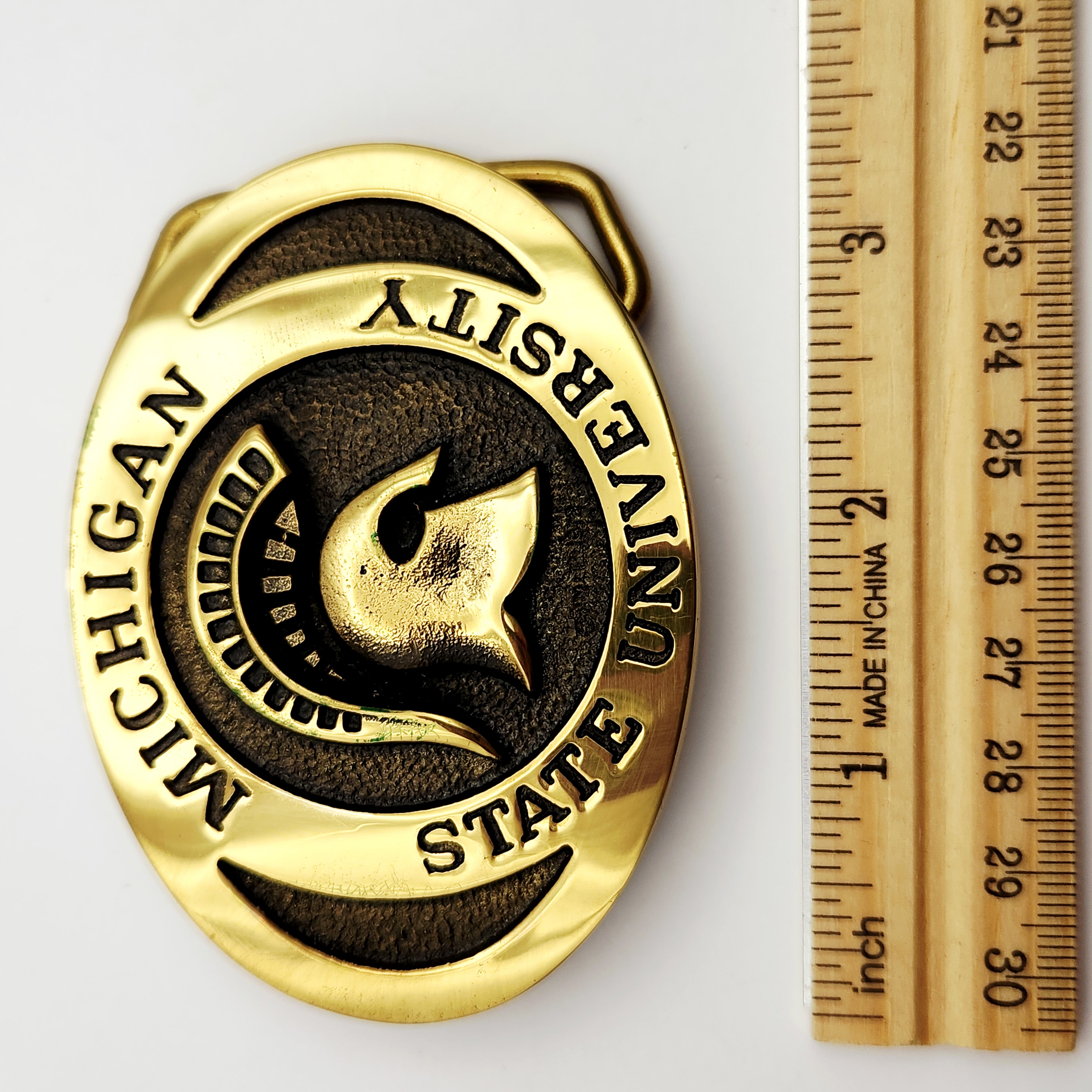 Heritage Mint MSU Brass Buckle