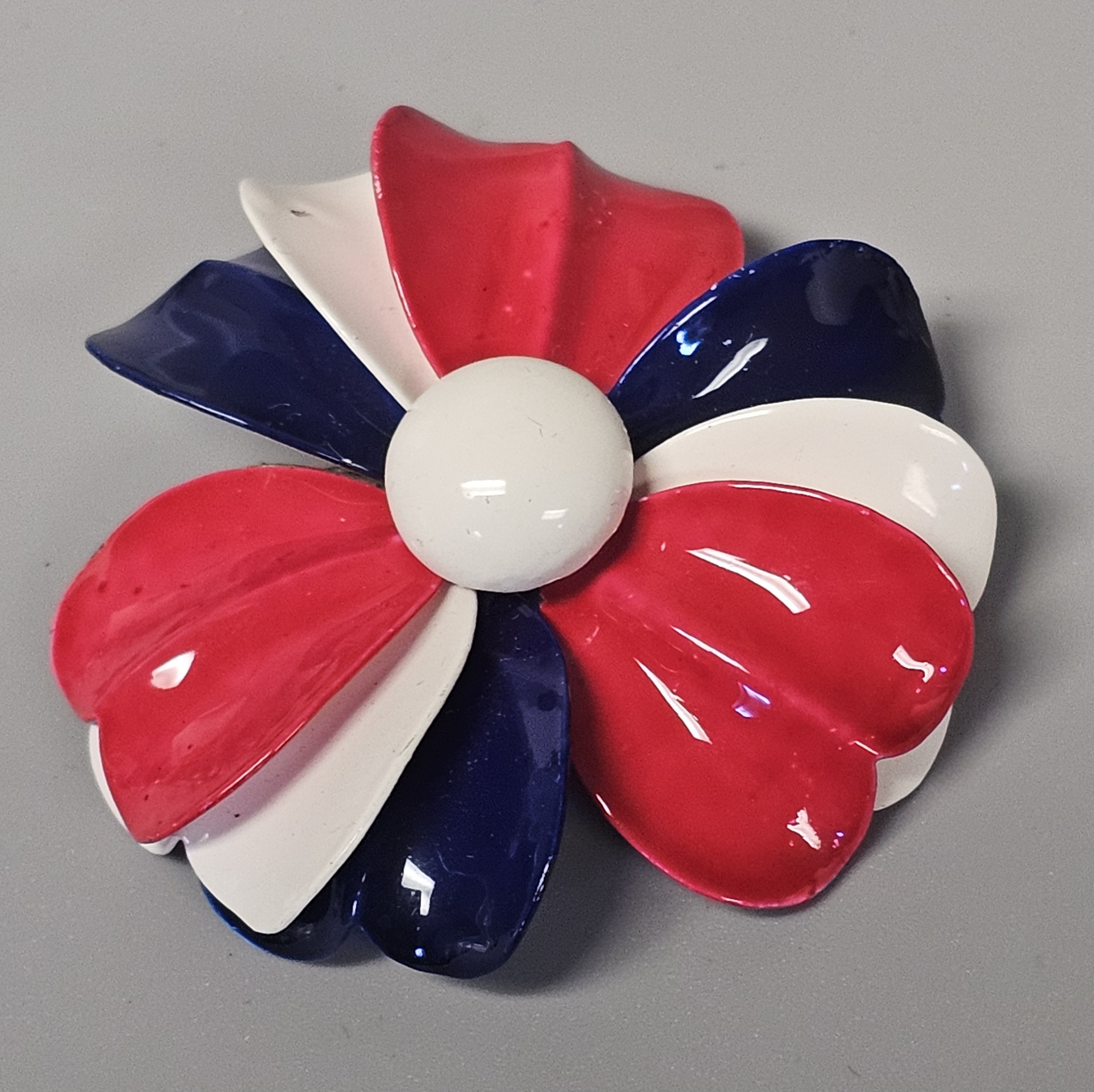 Enameled Floral Brooches and Jacobson's Earrings