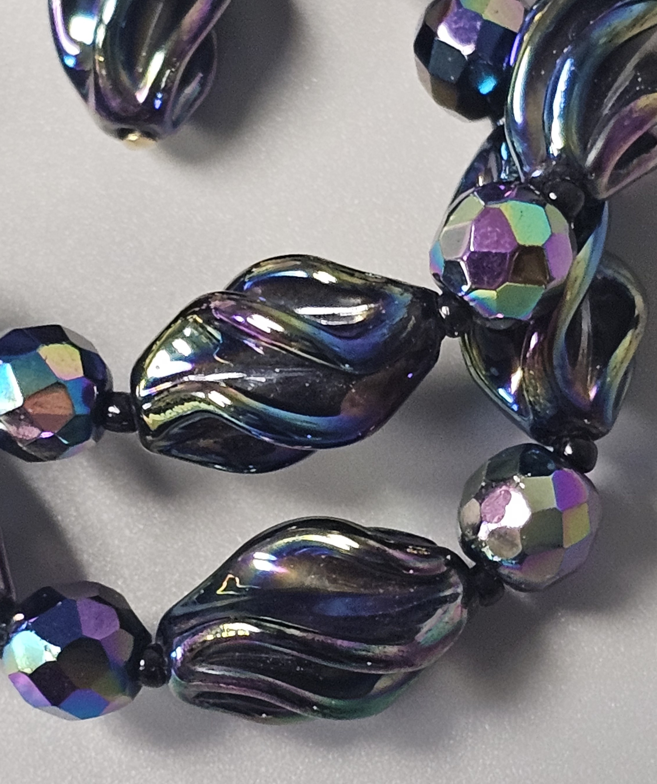 Castlecliff Iridescent Glass Two-Strand Bracelet