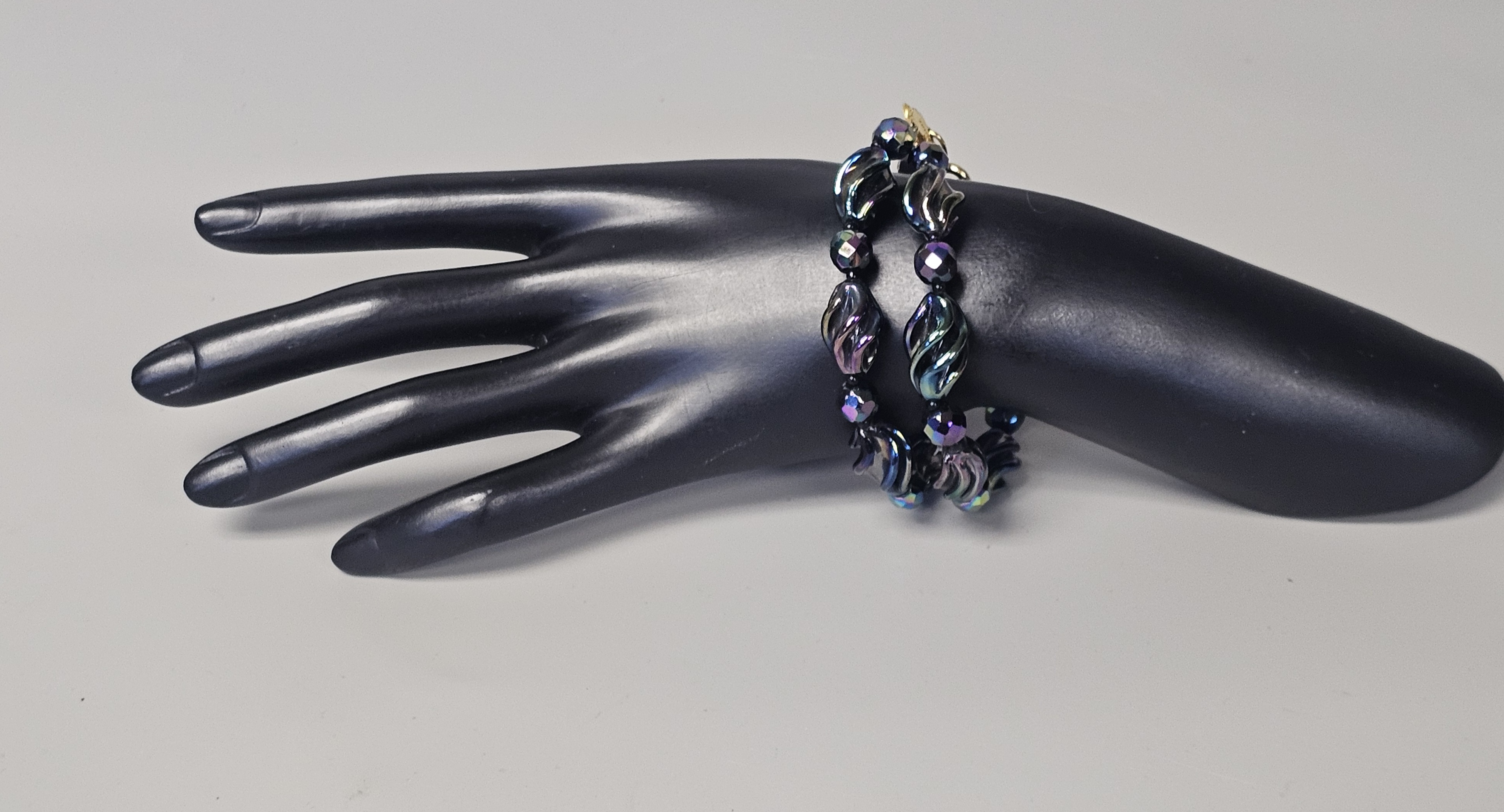 Castlecliff Iridescent Glass Two-Strand Bracelet