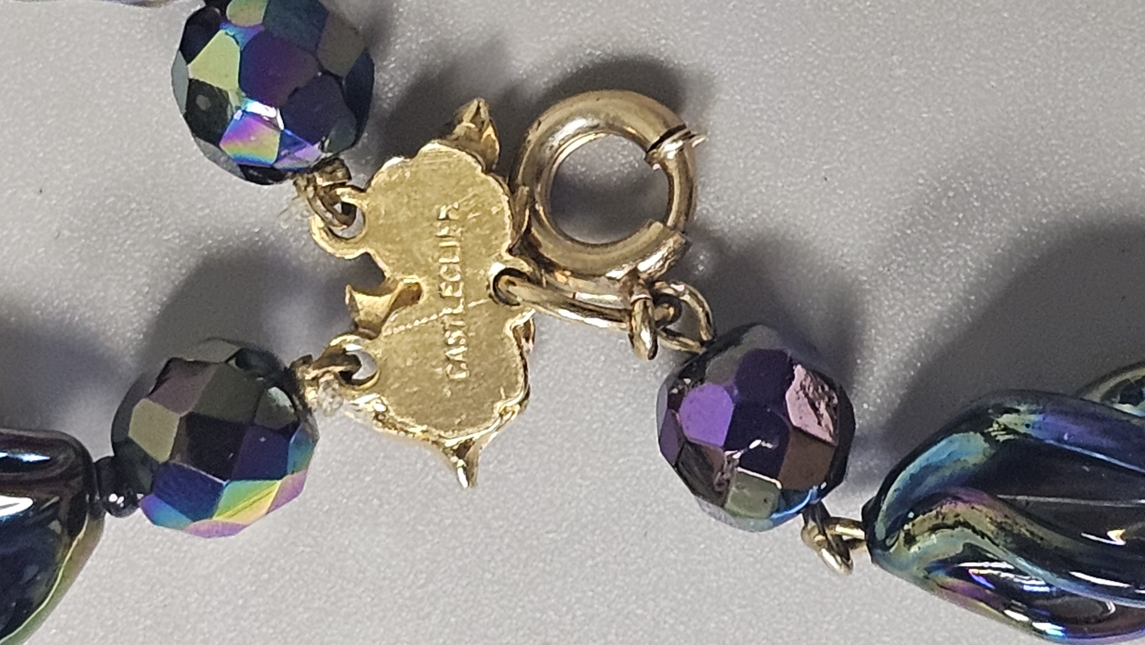 Castlecliff Iridescent Glass Two-Strand Bracelet