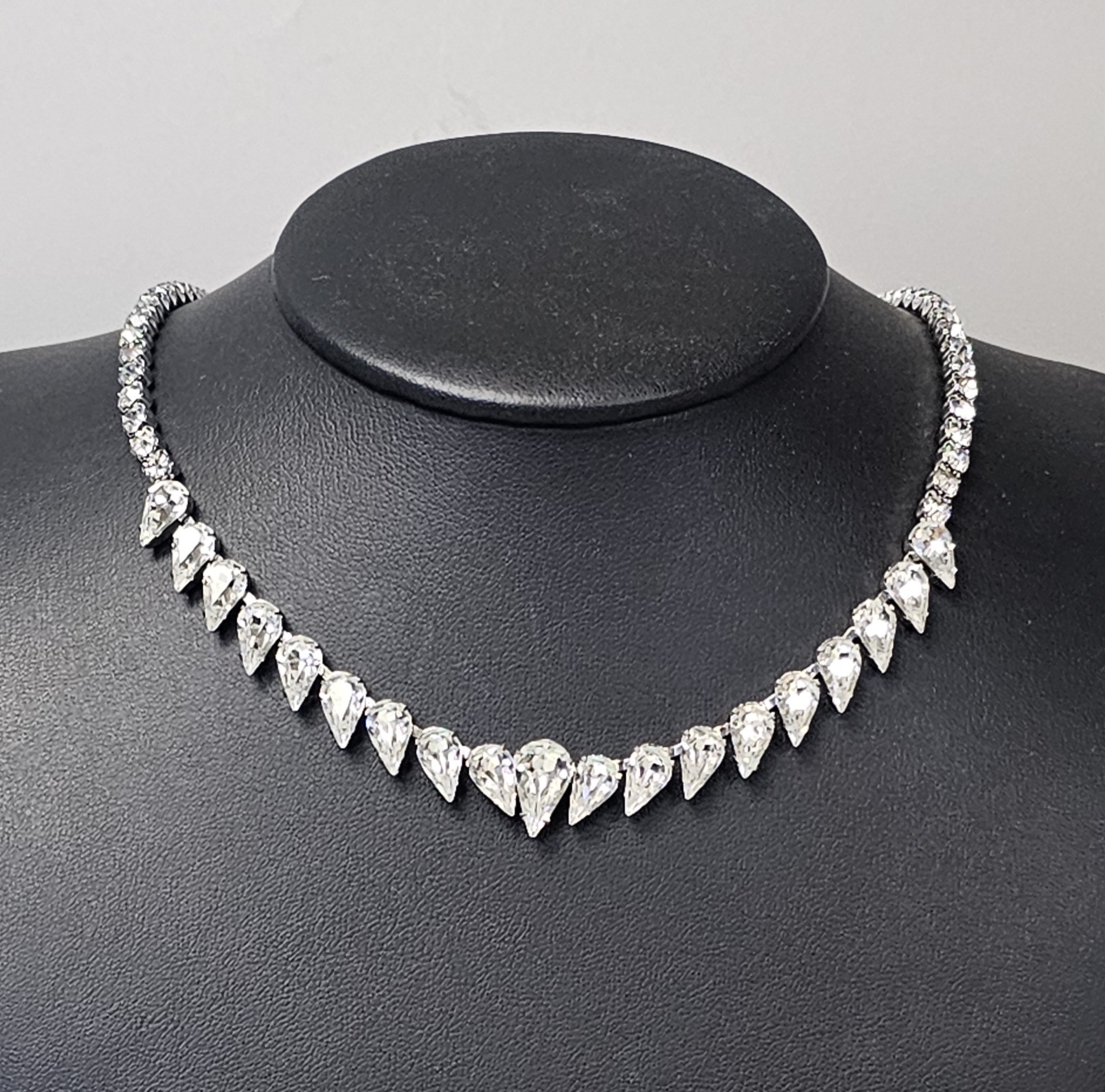 Weiss Graduated Crystal Fringe Necklace