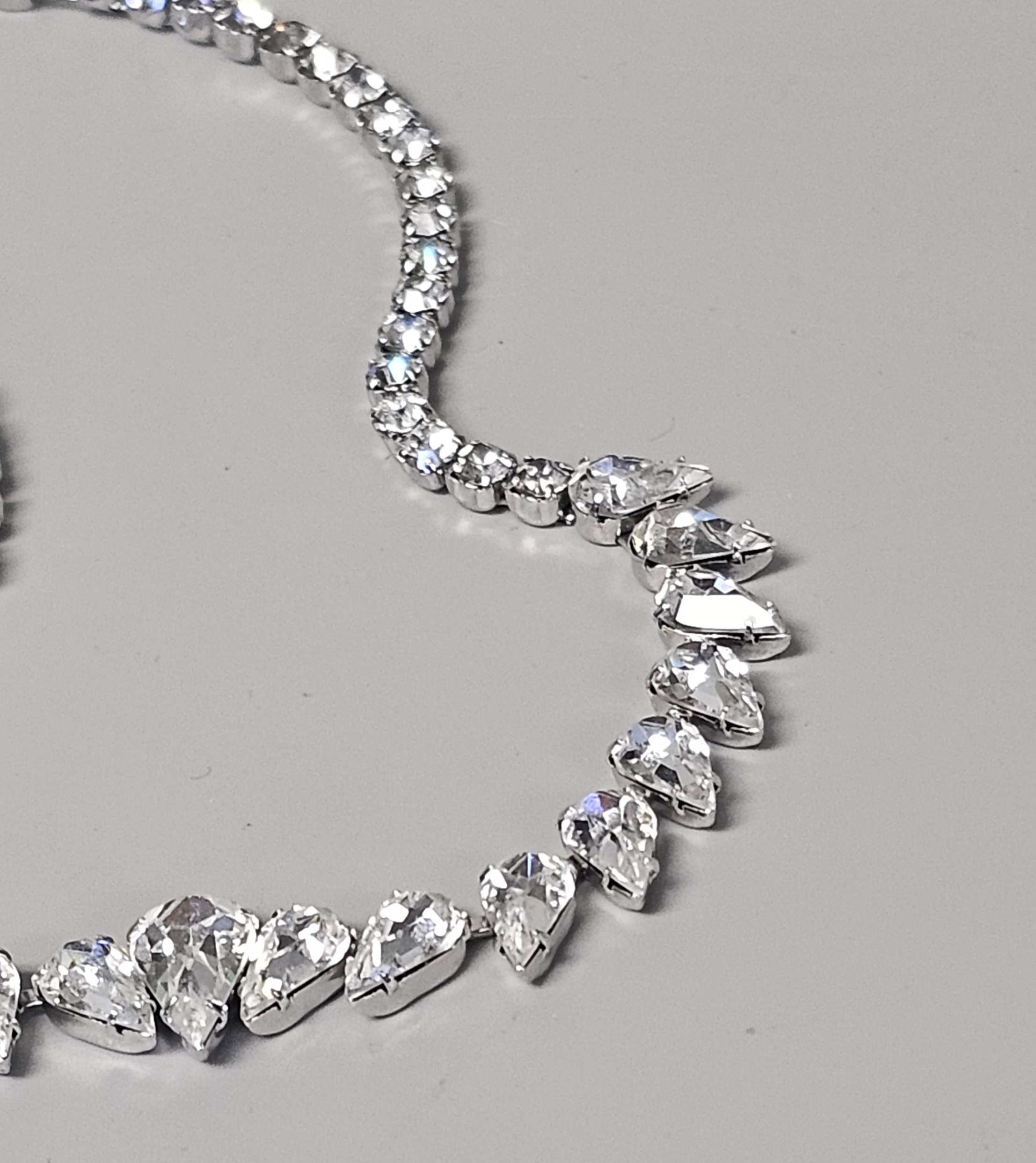 Weiss Graduated Crystal Fringe Necklace