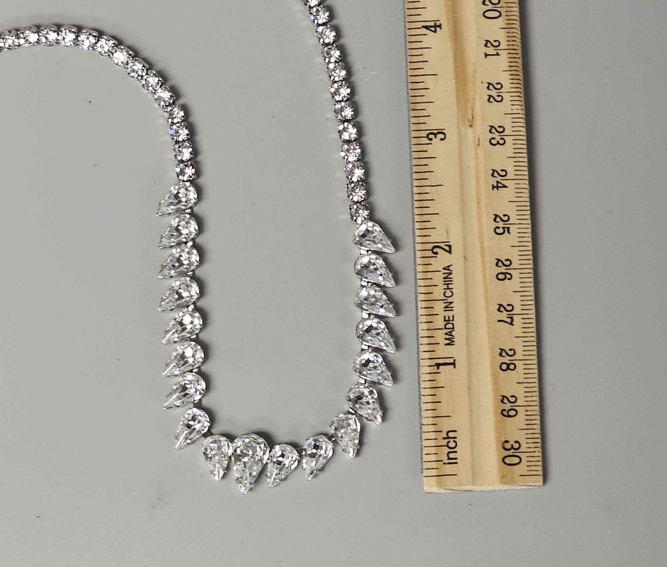 Weiss Graduated Crystal Fringe Necklace
