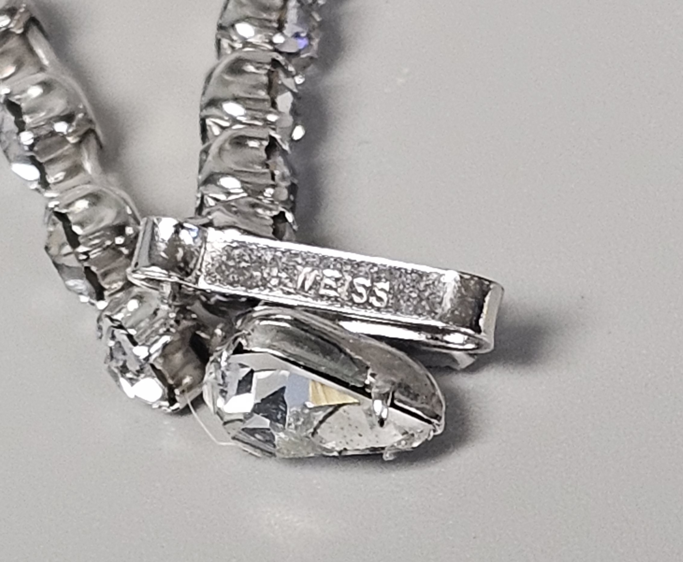 Weiss Graduated Crystal Fringe Necklace