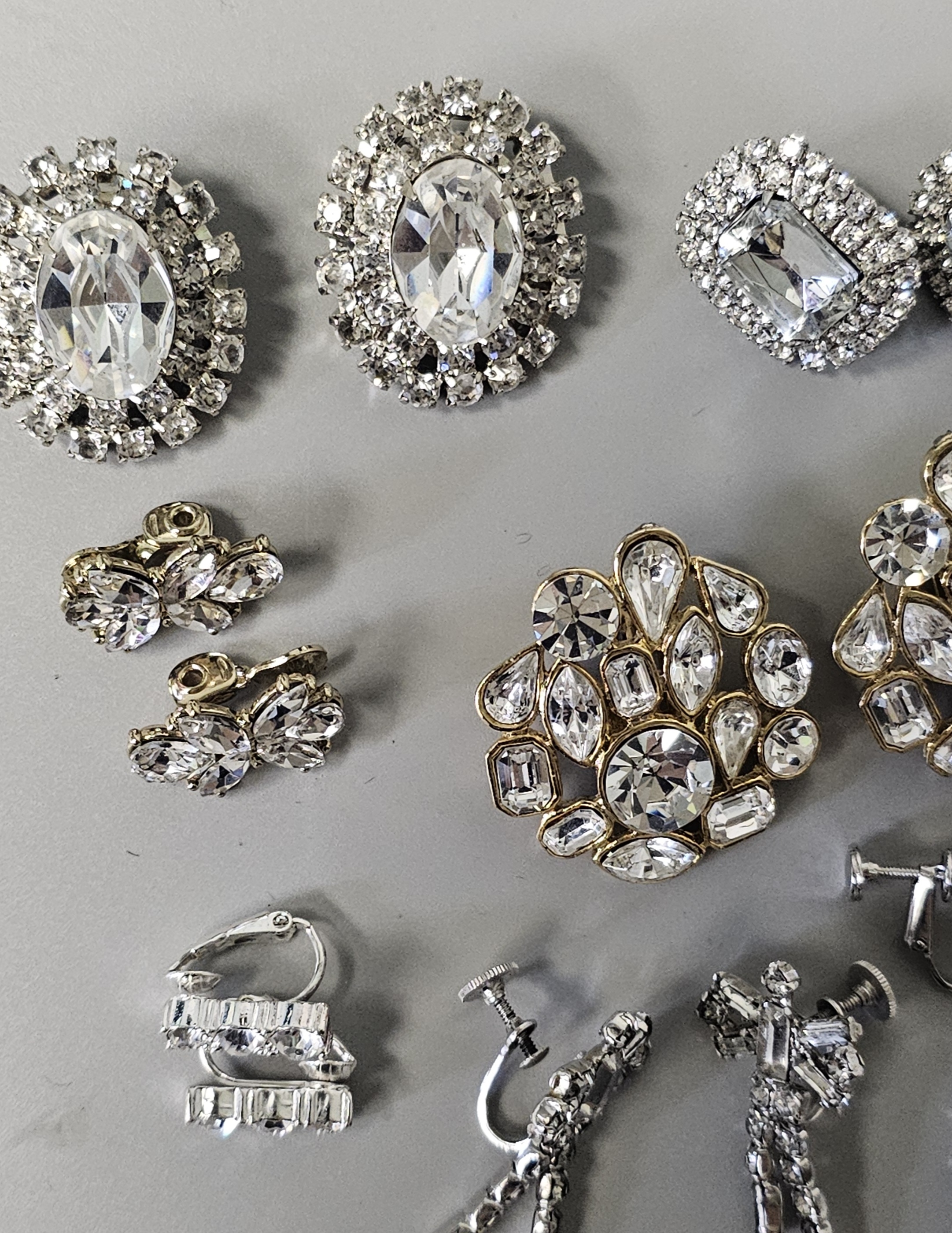 Collection of Vintage Rhinestone Earrings