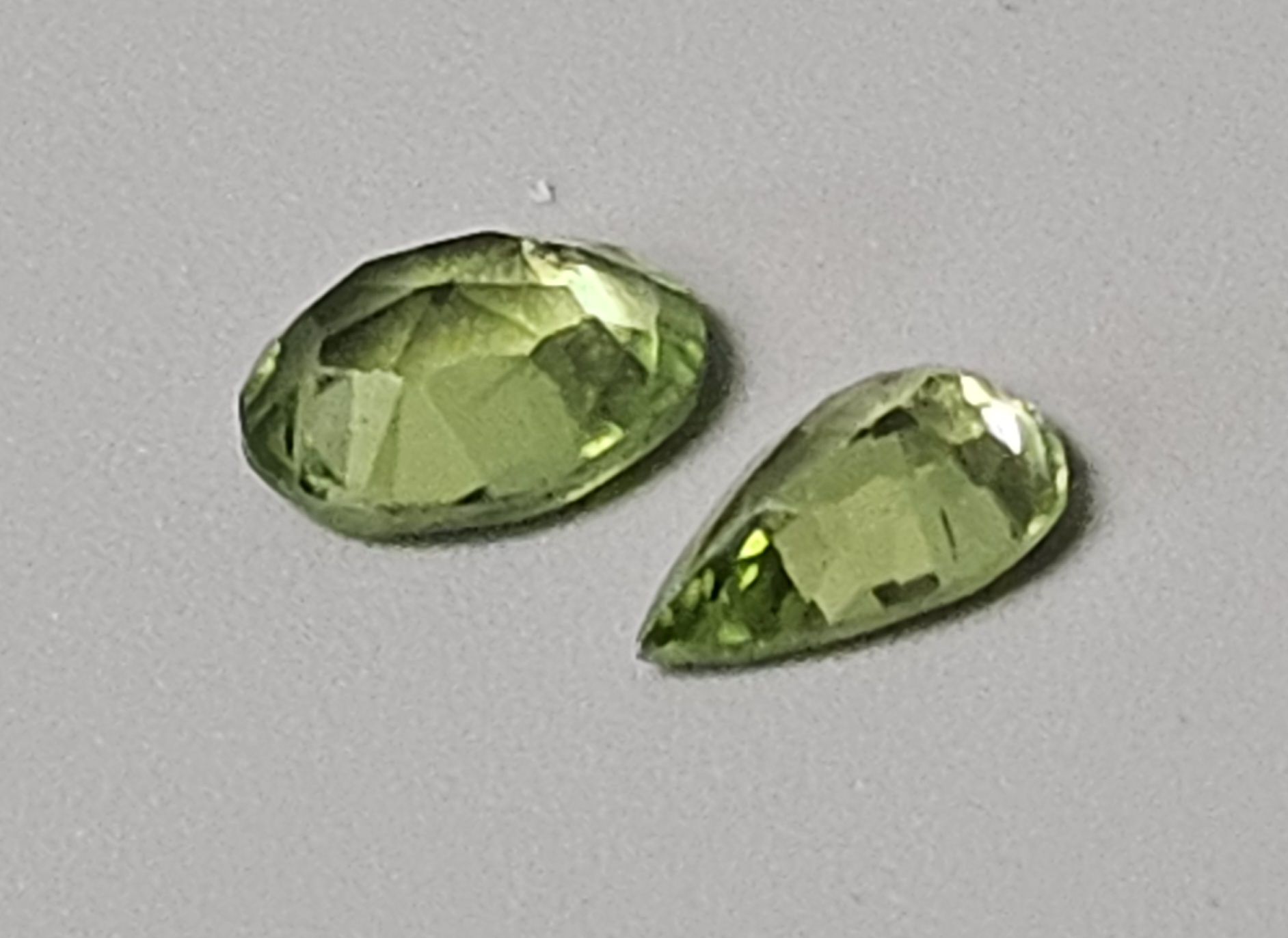 Two Loose Faceted Peridot Gemstones