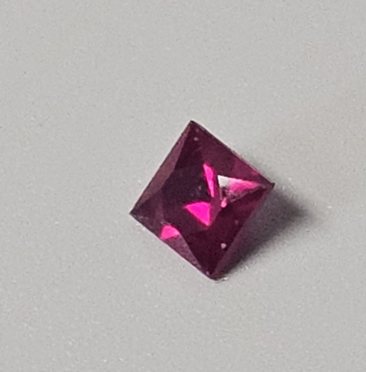 Three Loose Faceted Garnet Gemstones