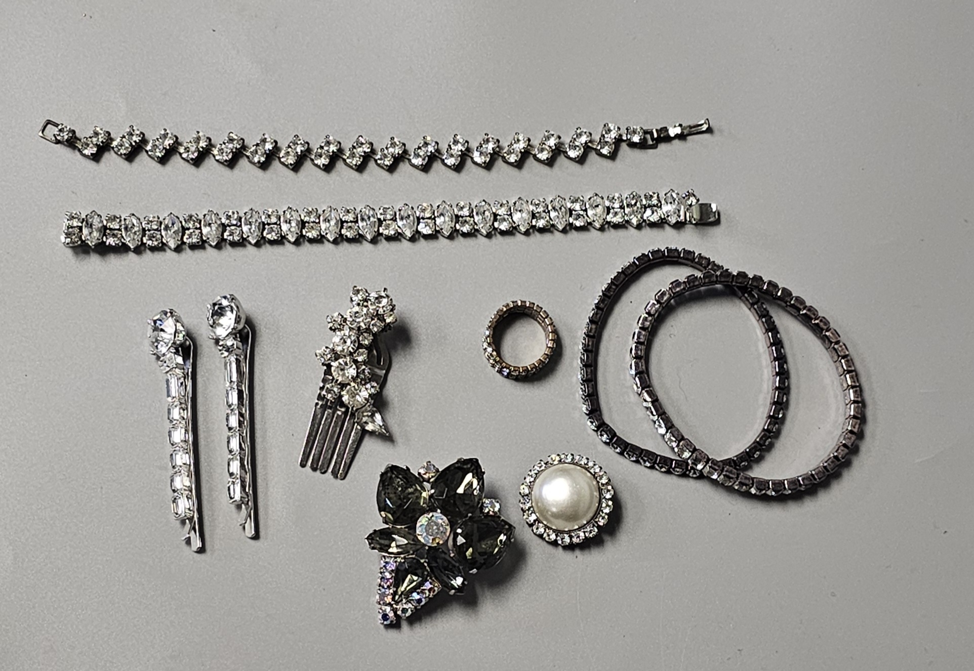 Assortment of Rhinestone Jewelry