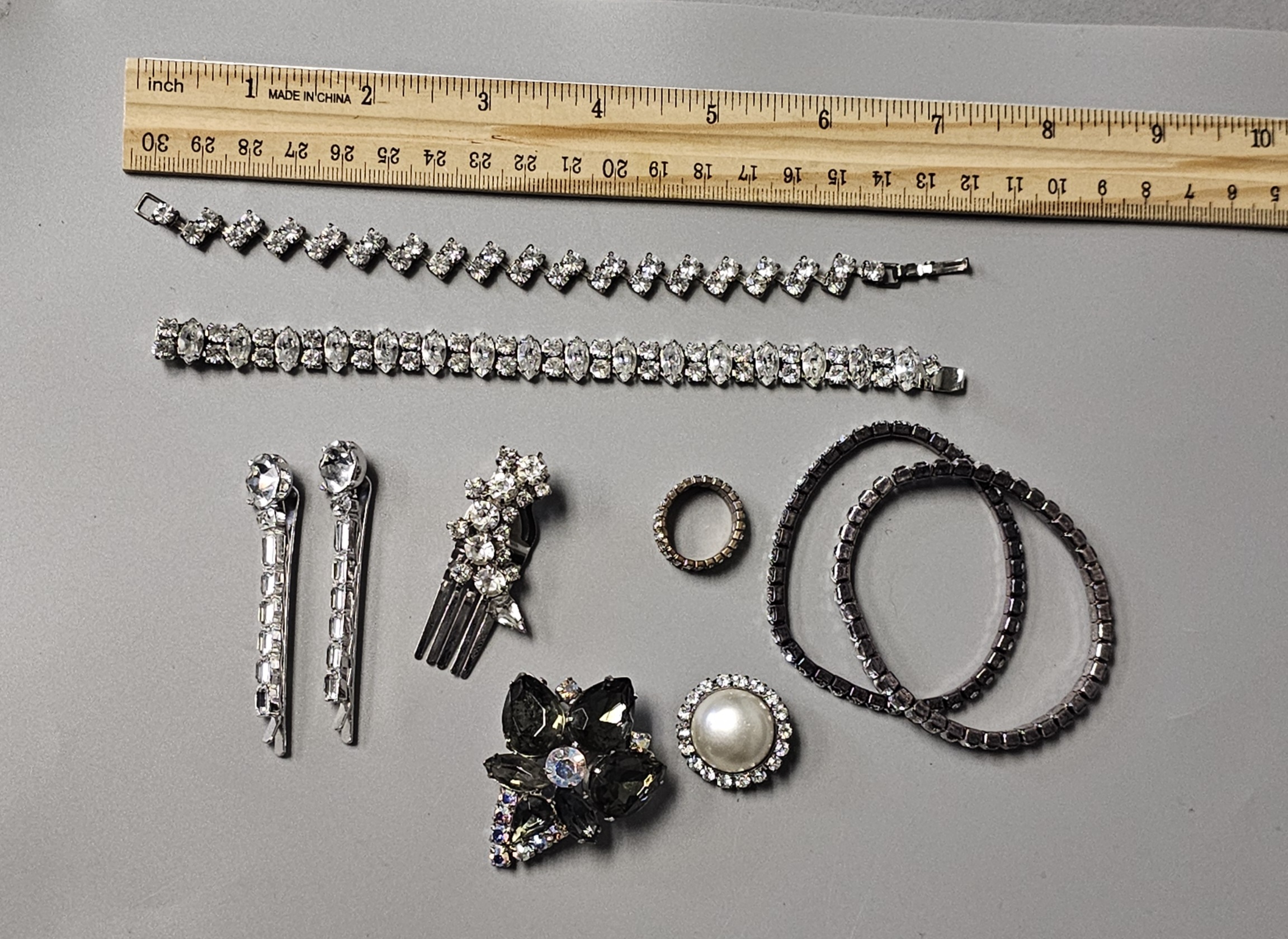 Assortment of Rhinestone Jewelry