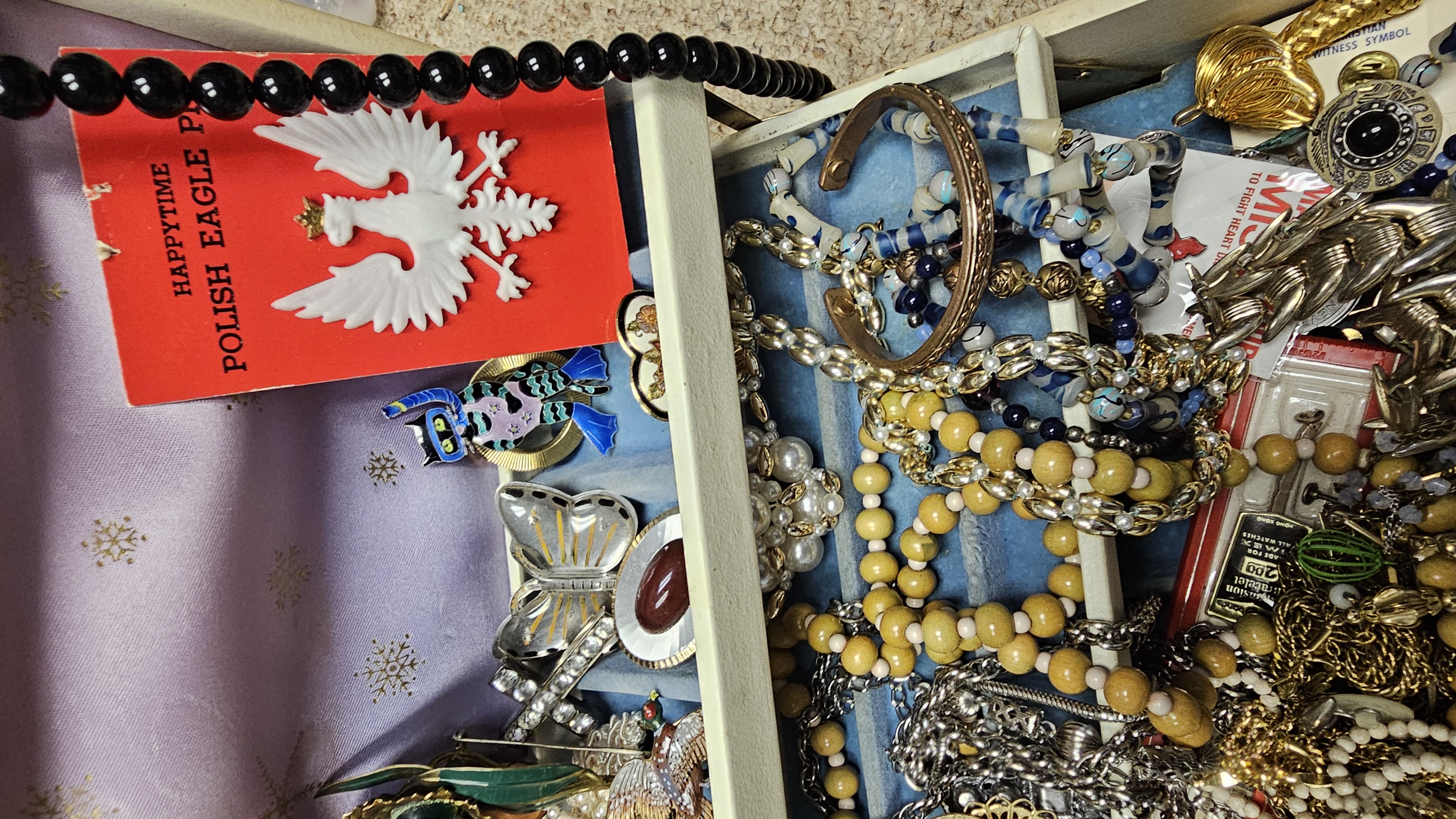 Assorted Vintage Costume Jewelry and Pins