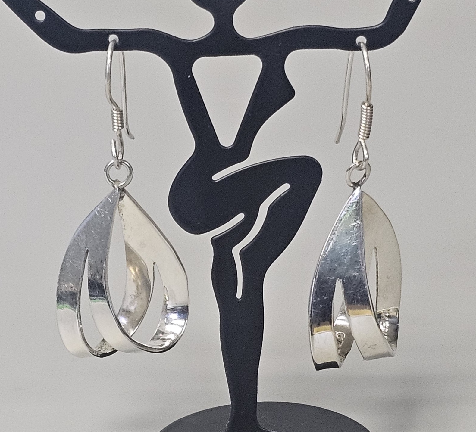 Mexican Sterling Silver Drop Earrings 9.7 Grams