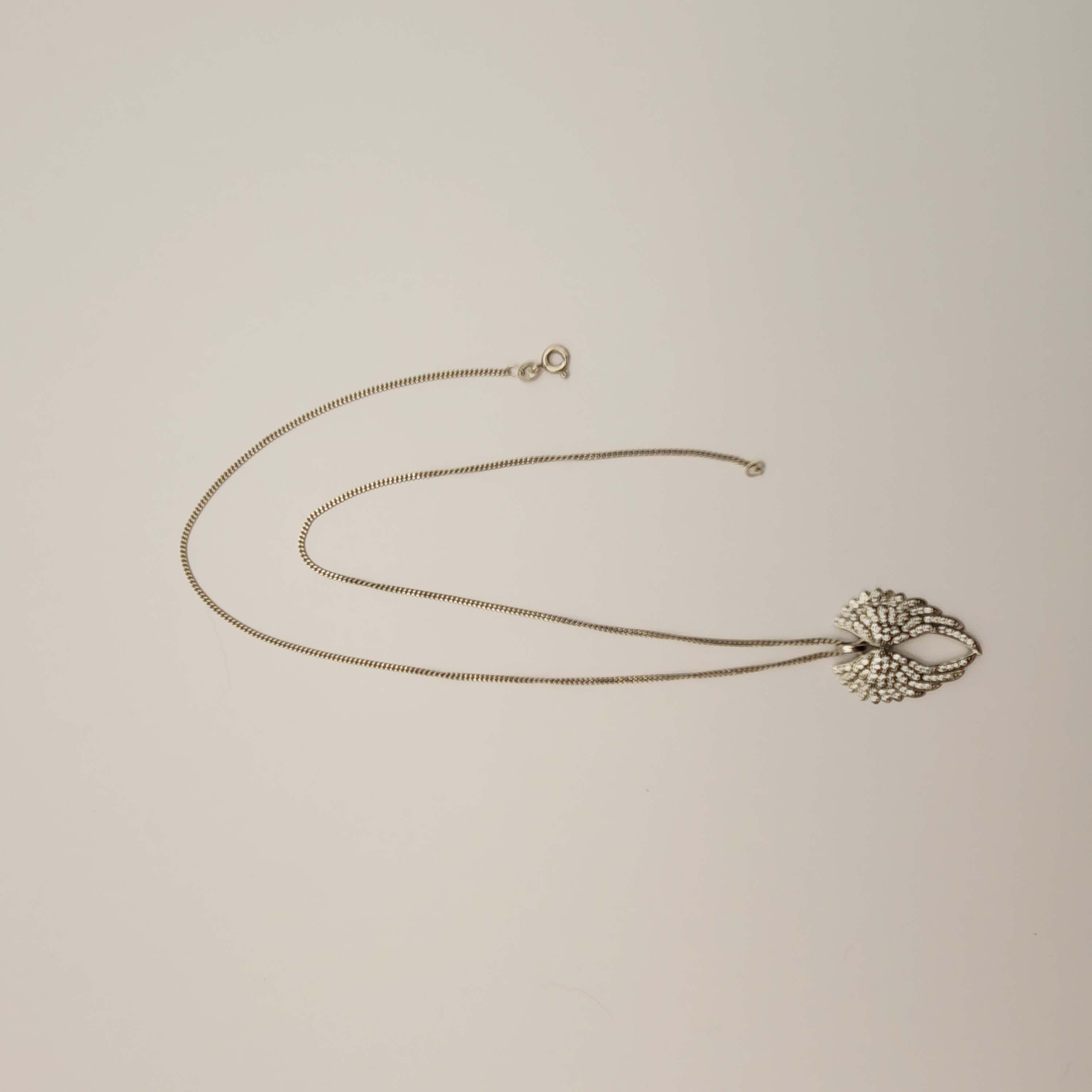 Sterling Angel Wing Necklace 6.8 Grams