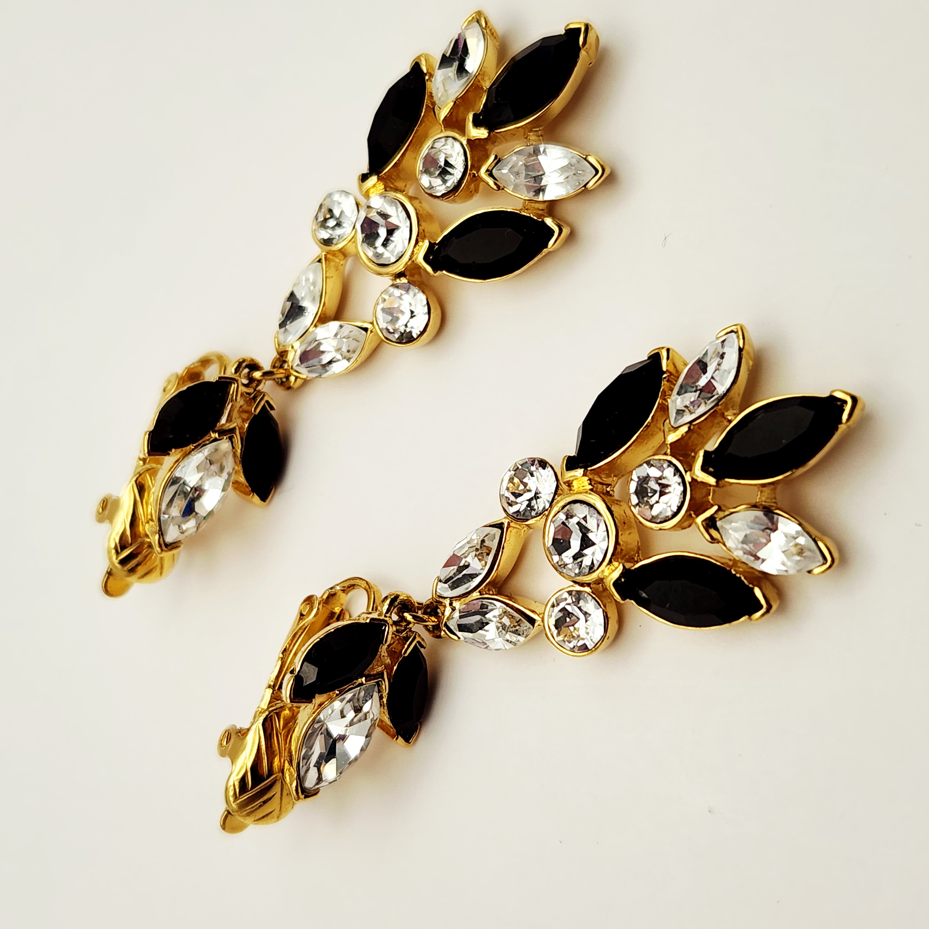 Crown Trifari Chandelier Clip Earrings