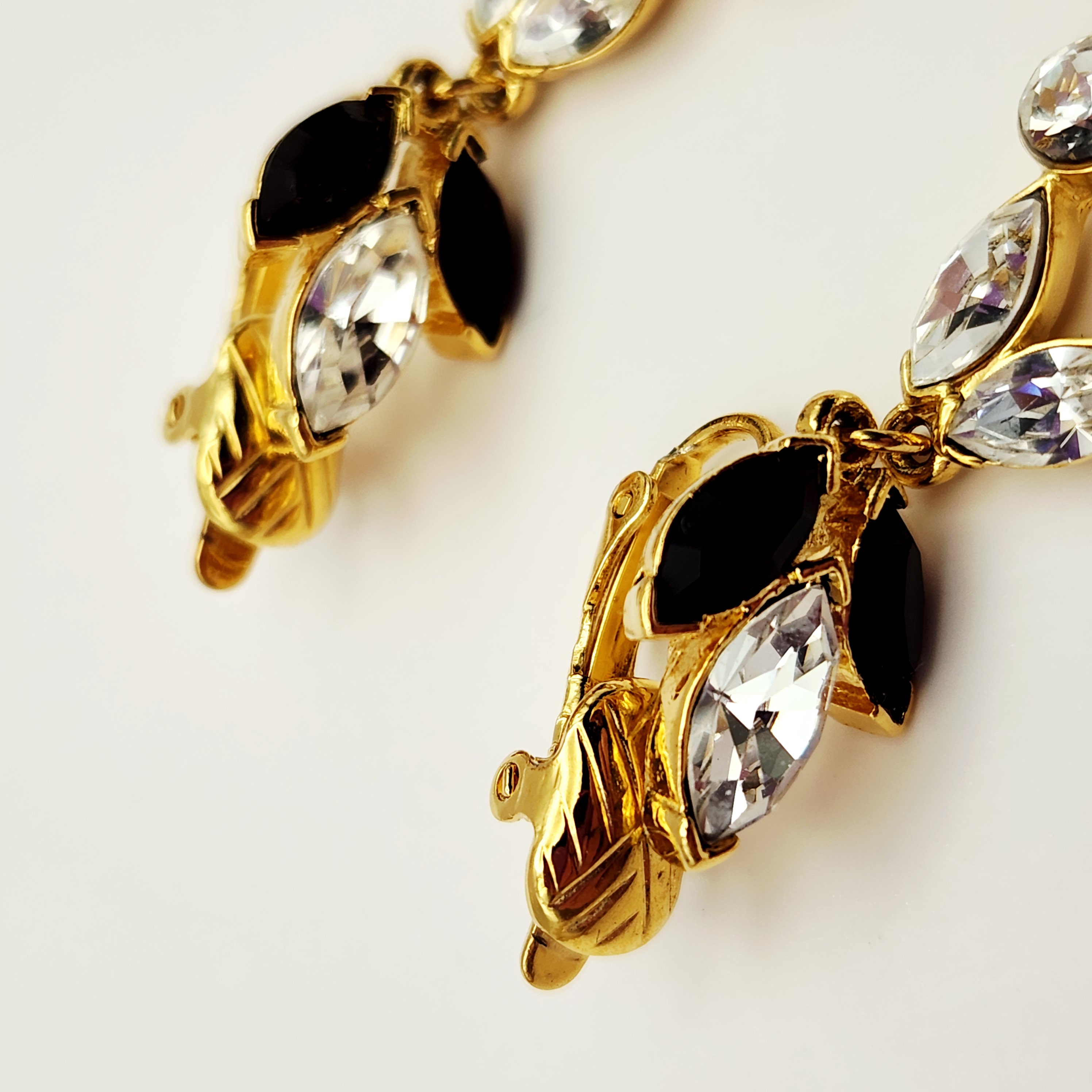 Crown Trifari Chandelier Clip Earrings