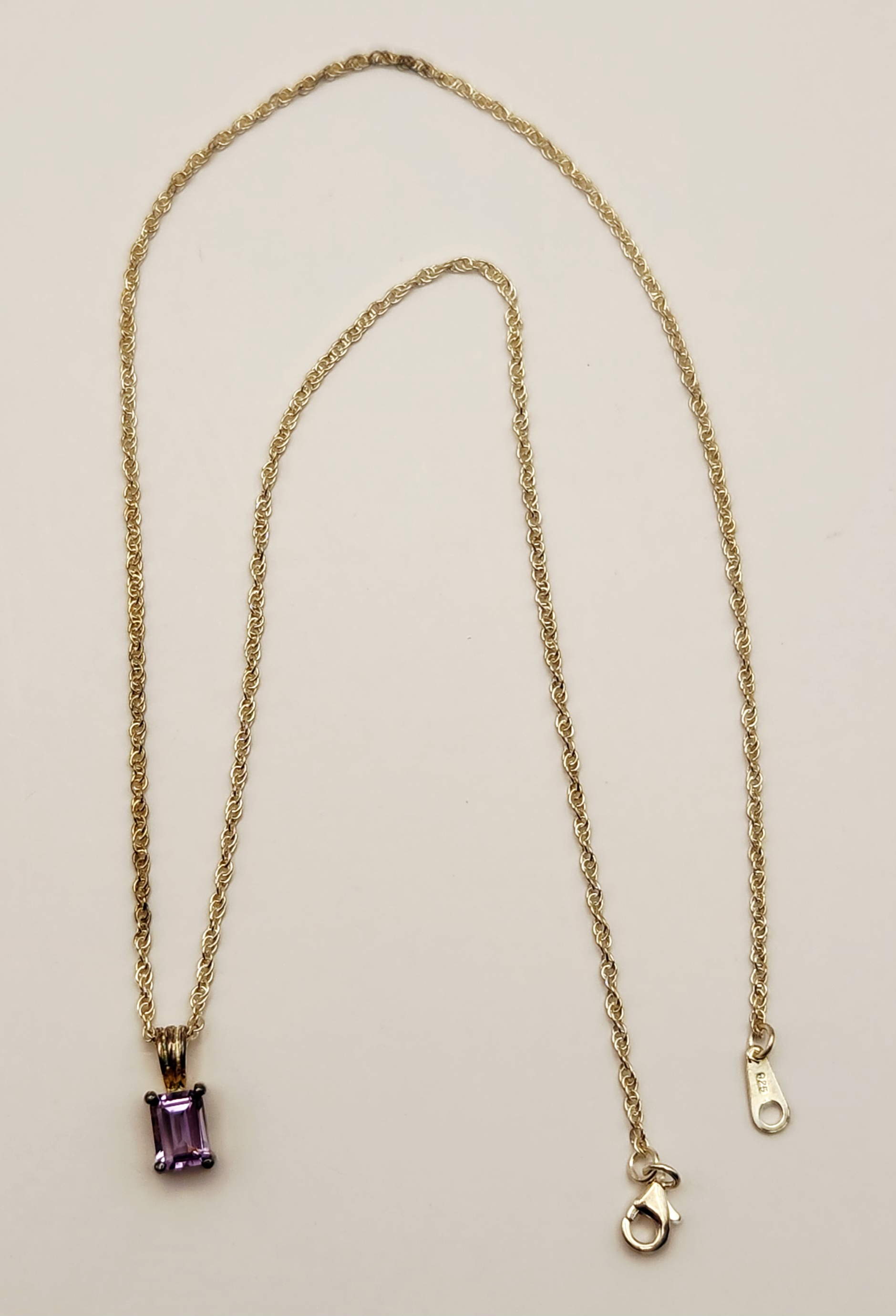 Sterling Amethyst Jewelry Set 3.5 Grams