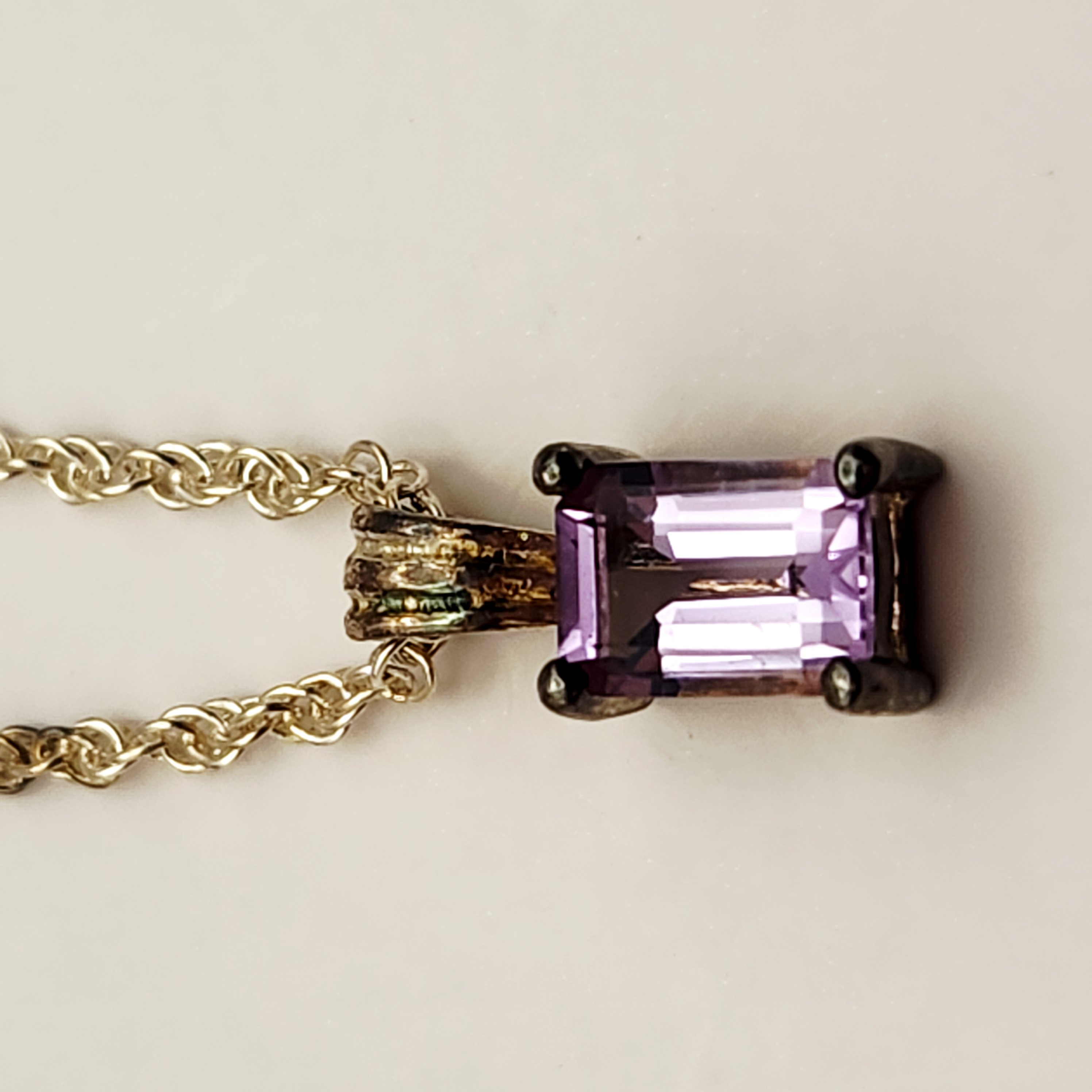 Sterling Amethyst Jewelry Set 3.5 Grams