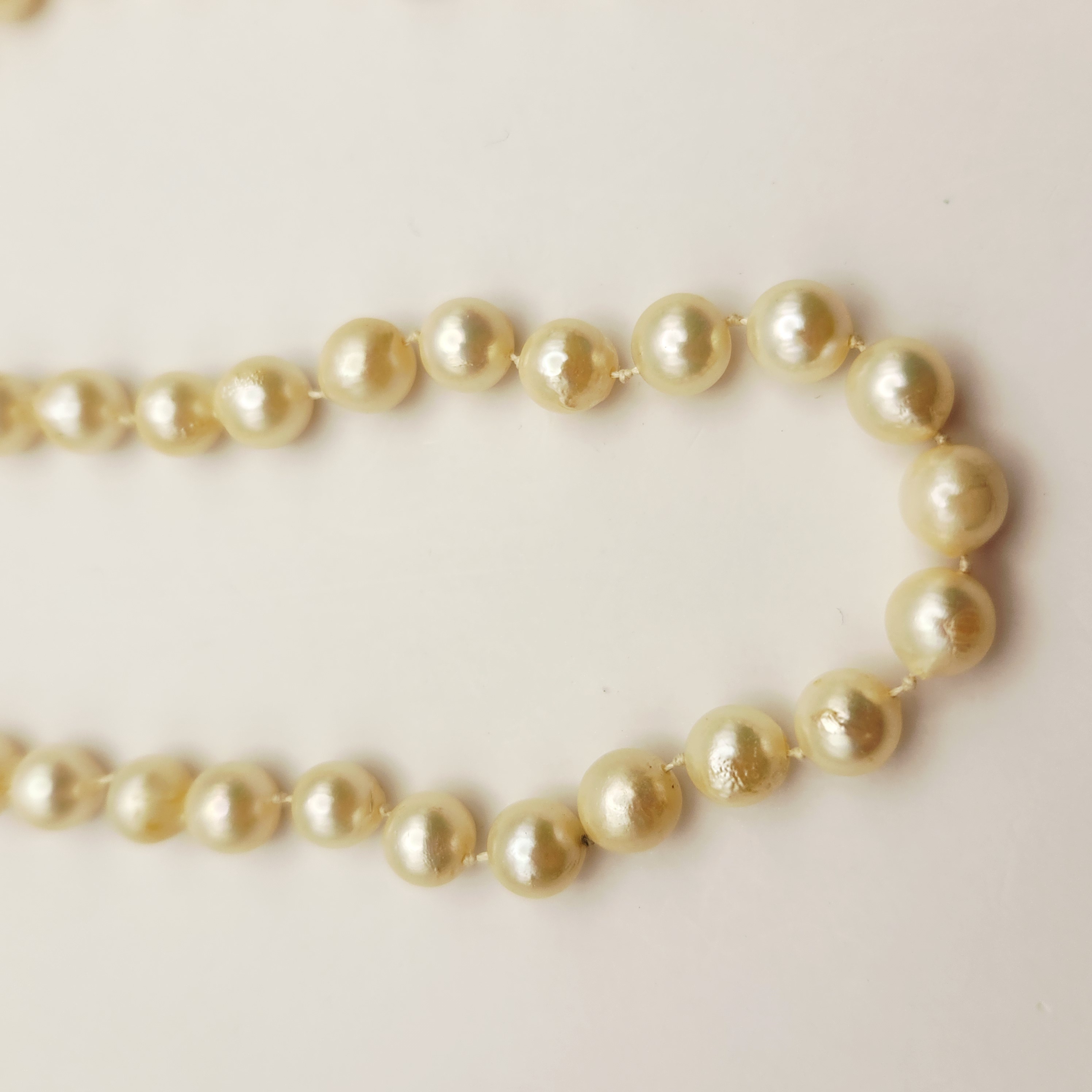 14K Clasp Pearl Necklace