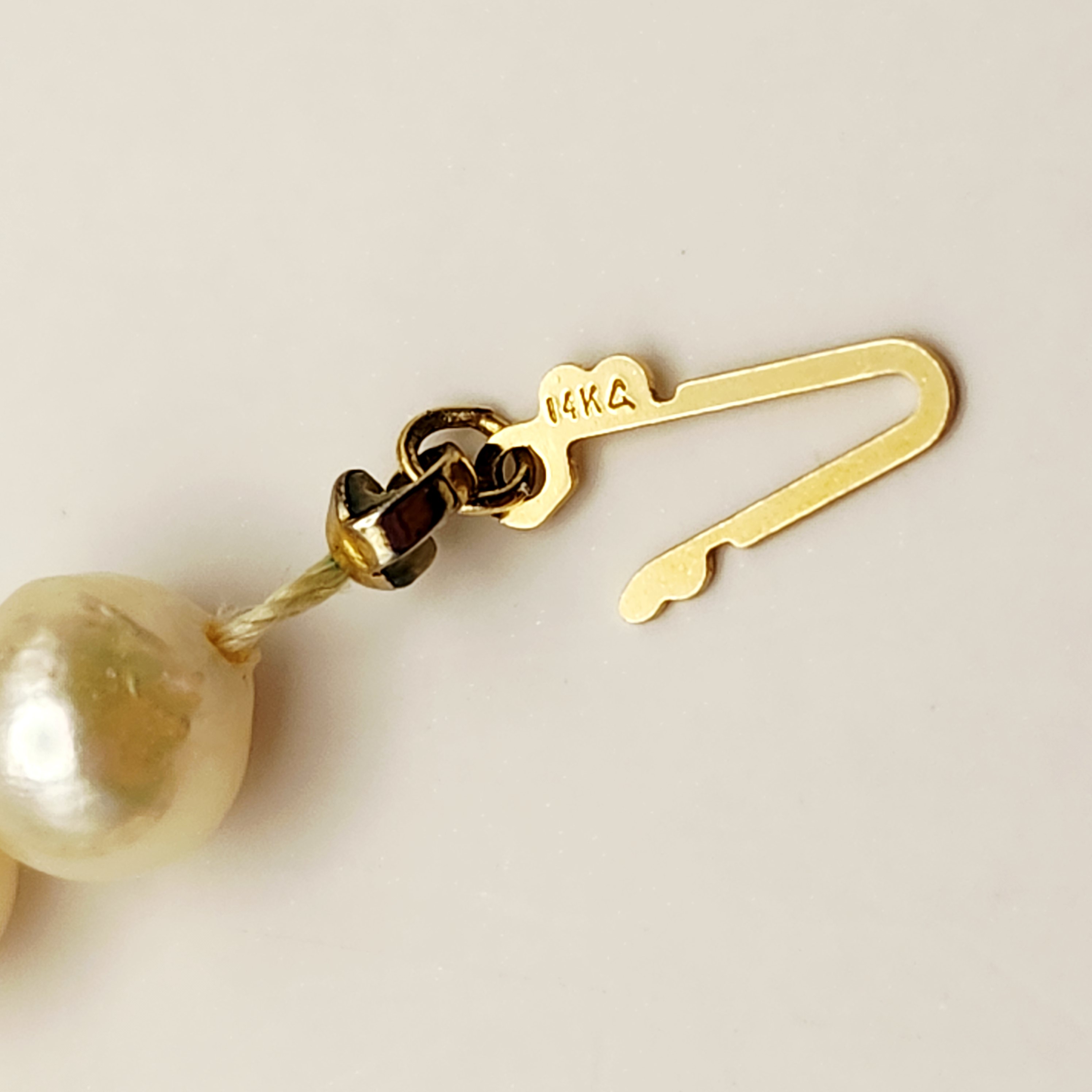 14K Clasp Pearl Necklace