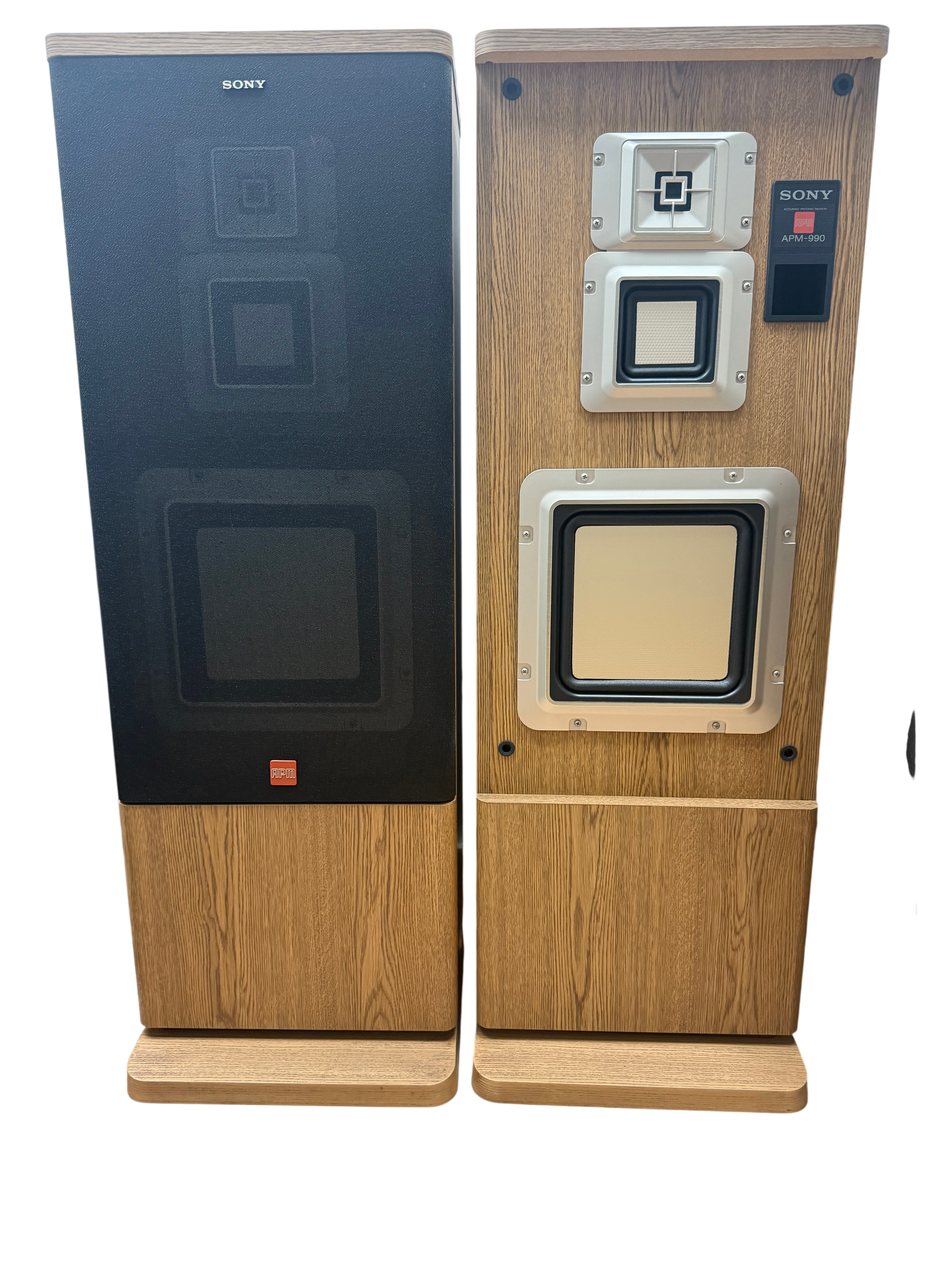 Sony APM-990 Wood Grain Floor Speakers