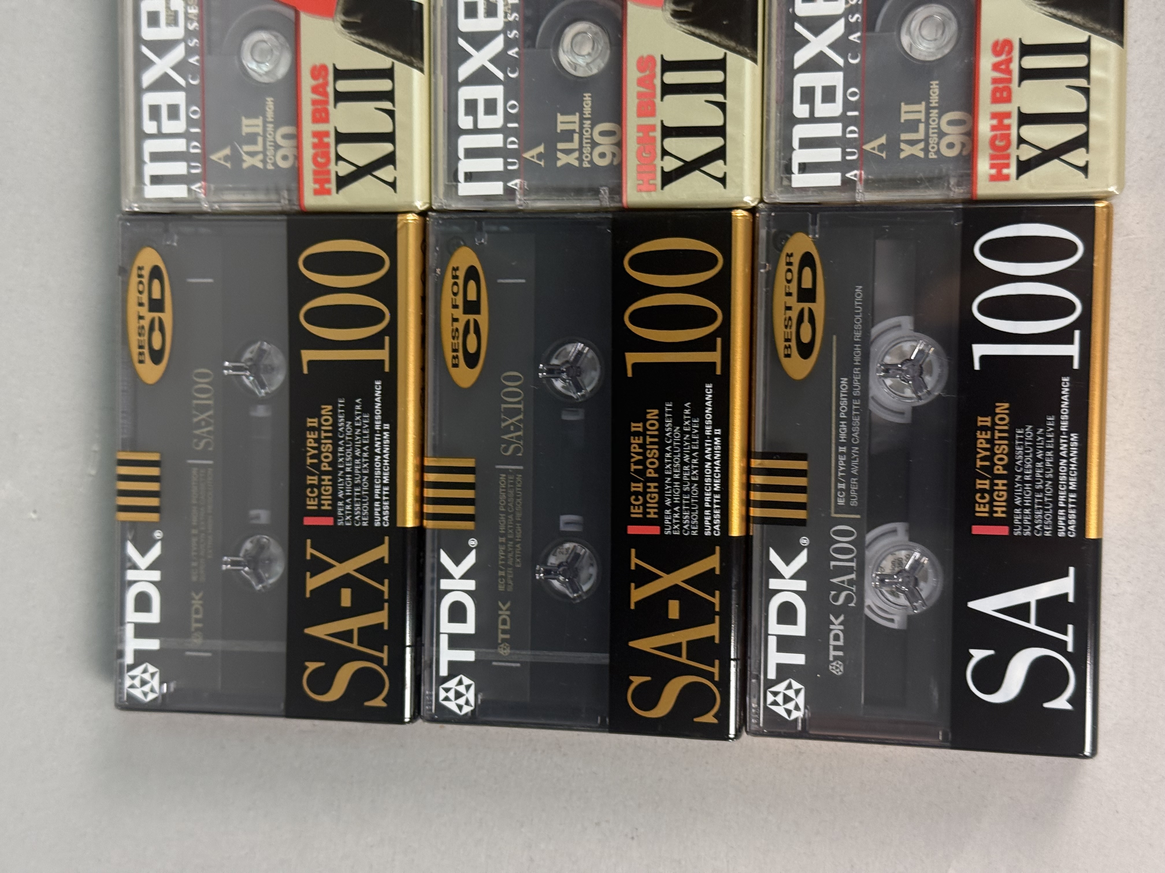 10 TDK & Maxell Type II Blank Audio Cassettes