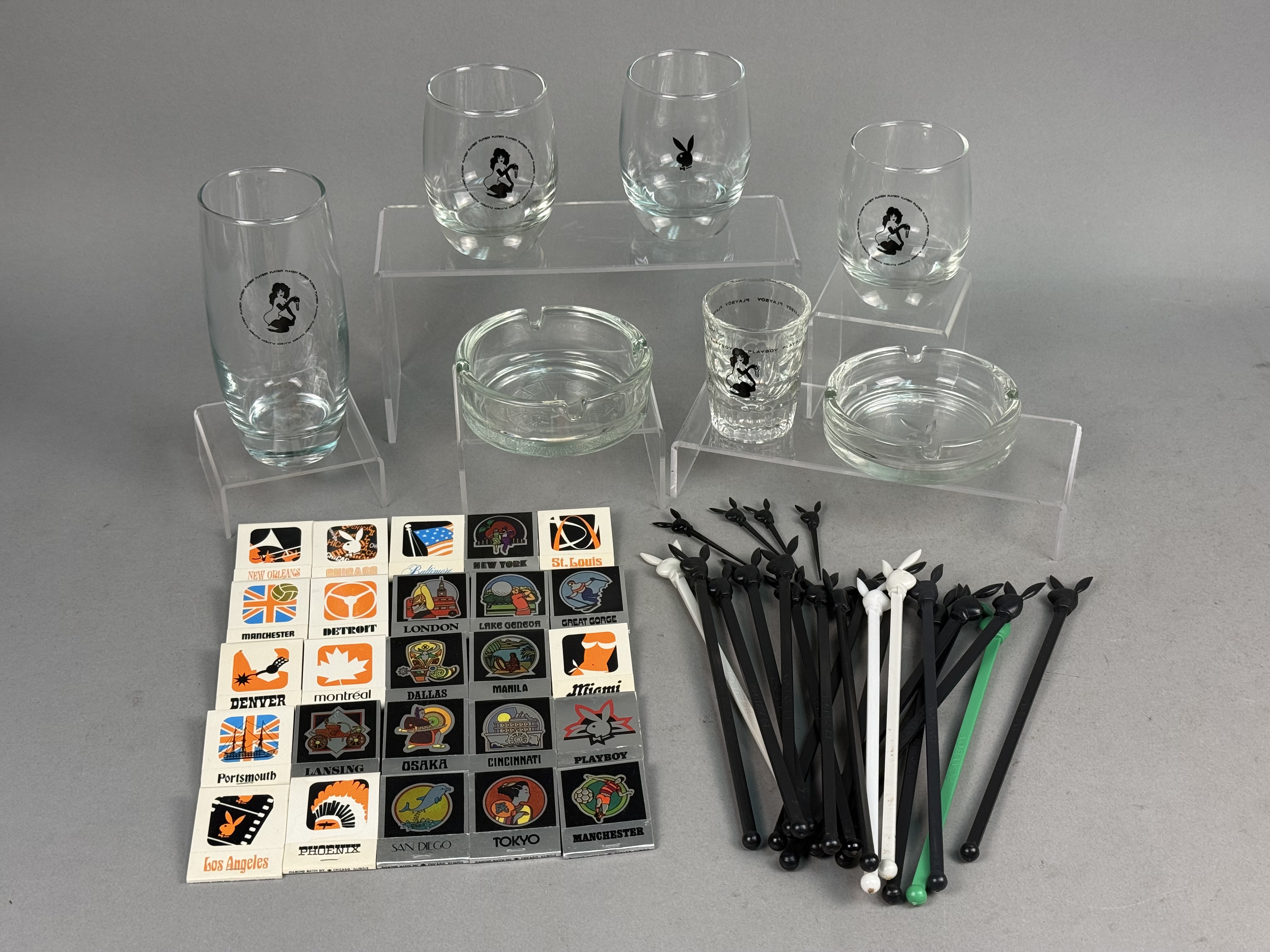 Playboy Glass & Plastic Vintage Barware