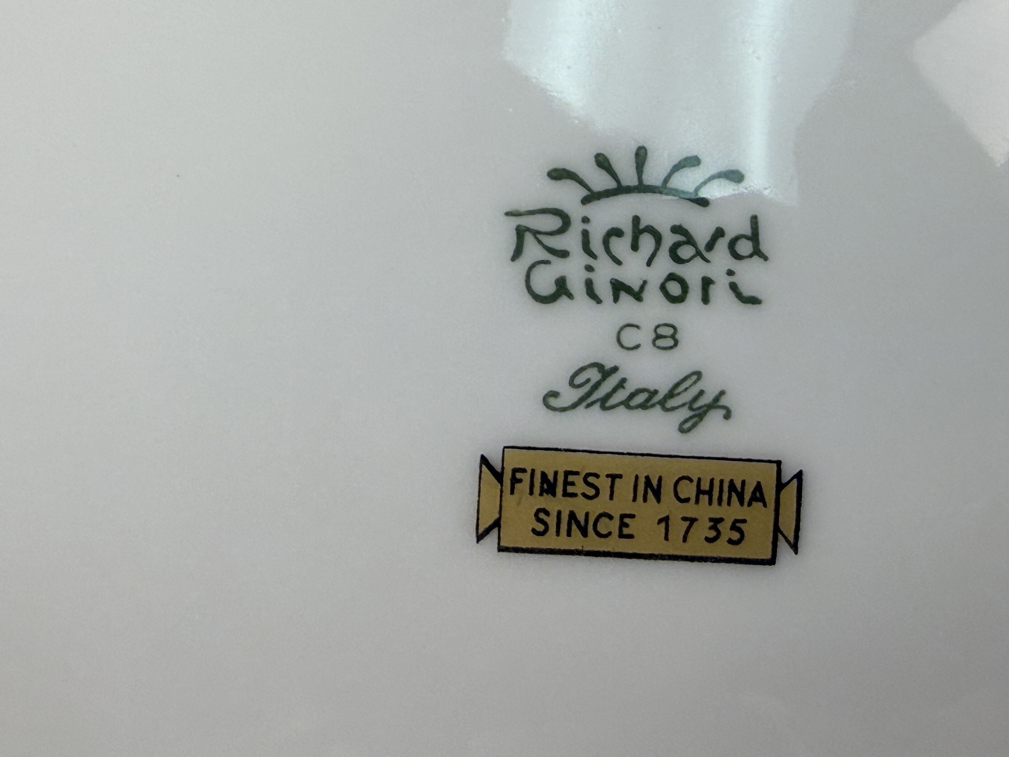 Richard Ginori Palermo Green Porcelain Dinner Service