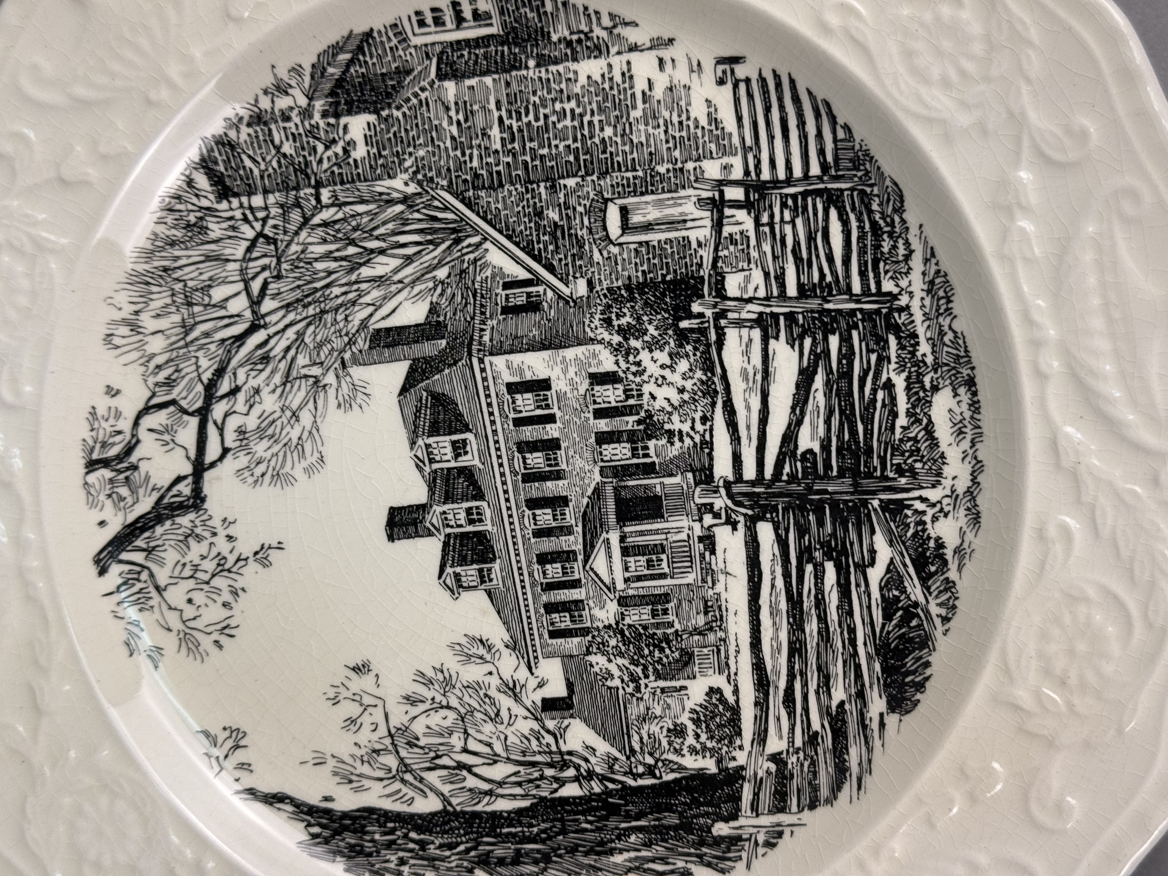 Steubenville Adam Antique Earthenware Memory Plates