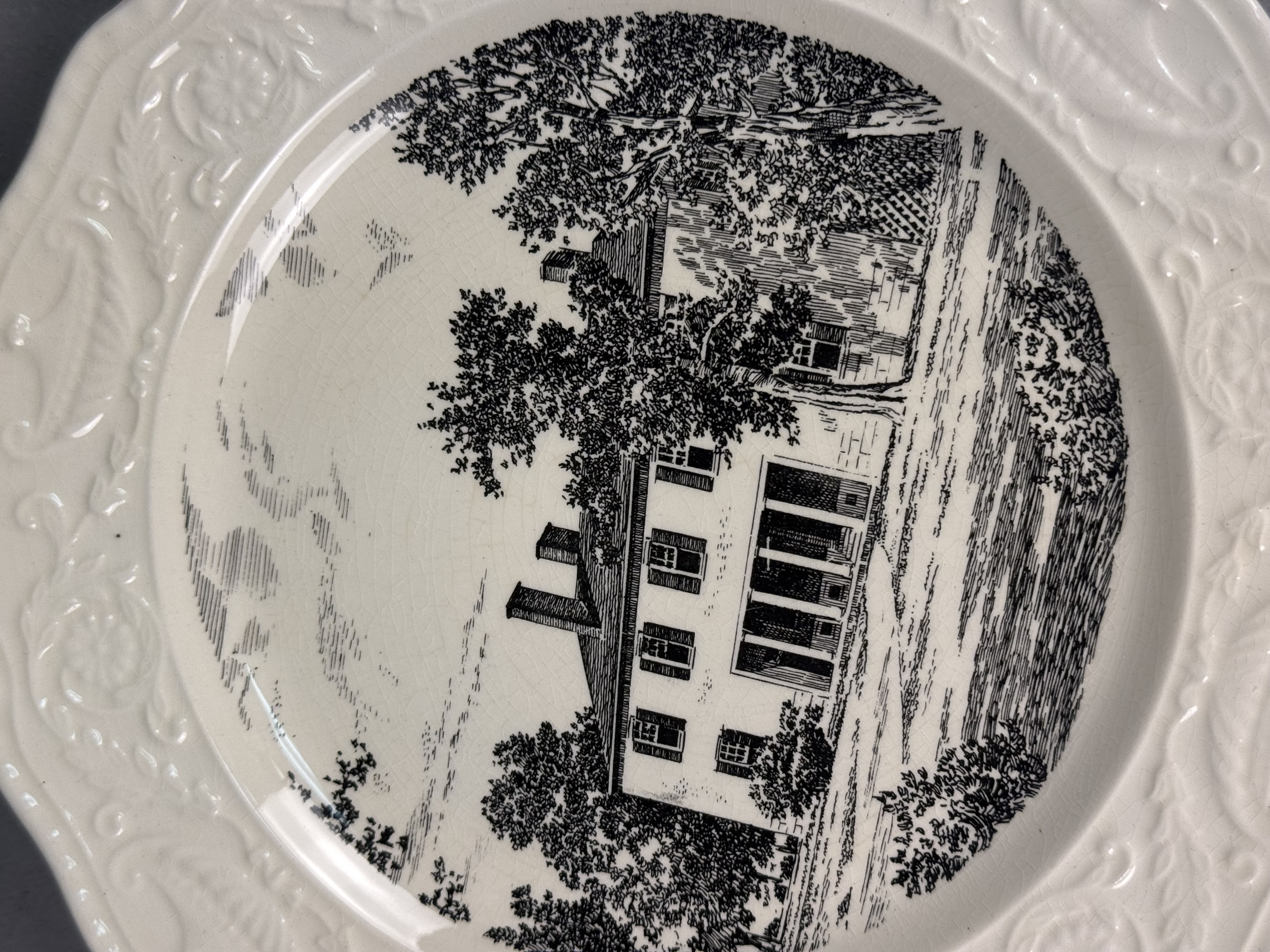 Steubenville Adam Antique Earthenware Memory Plates