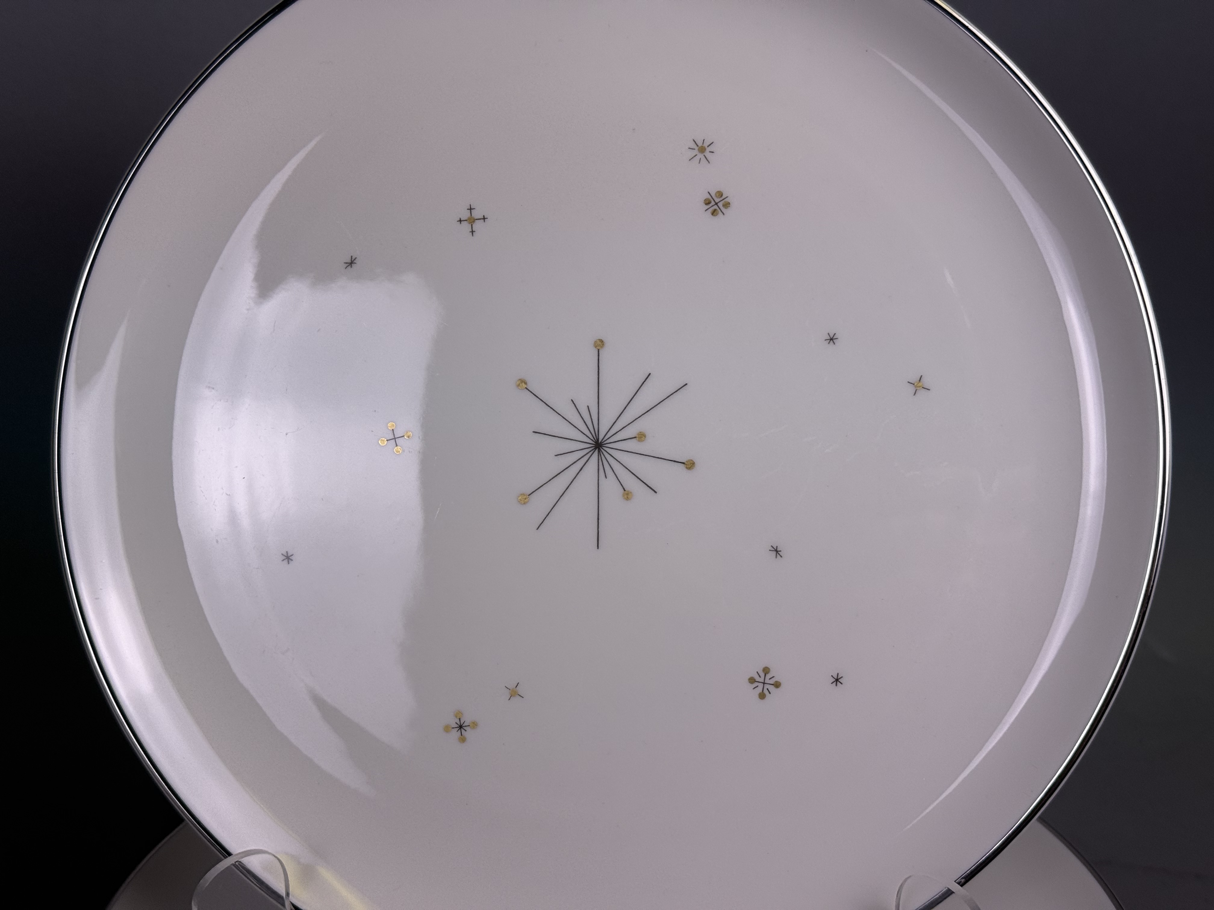 35pc Atomic Starburst Porcelain Dinnerware